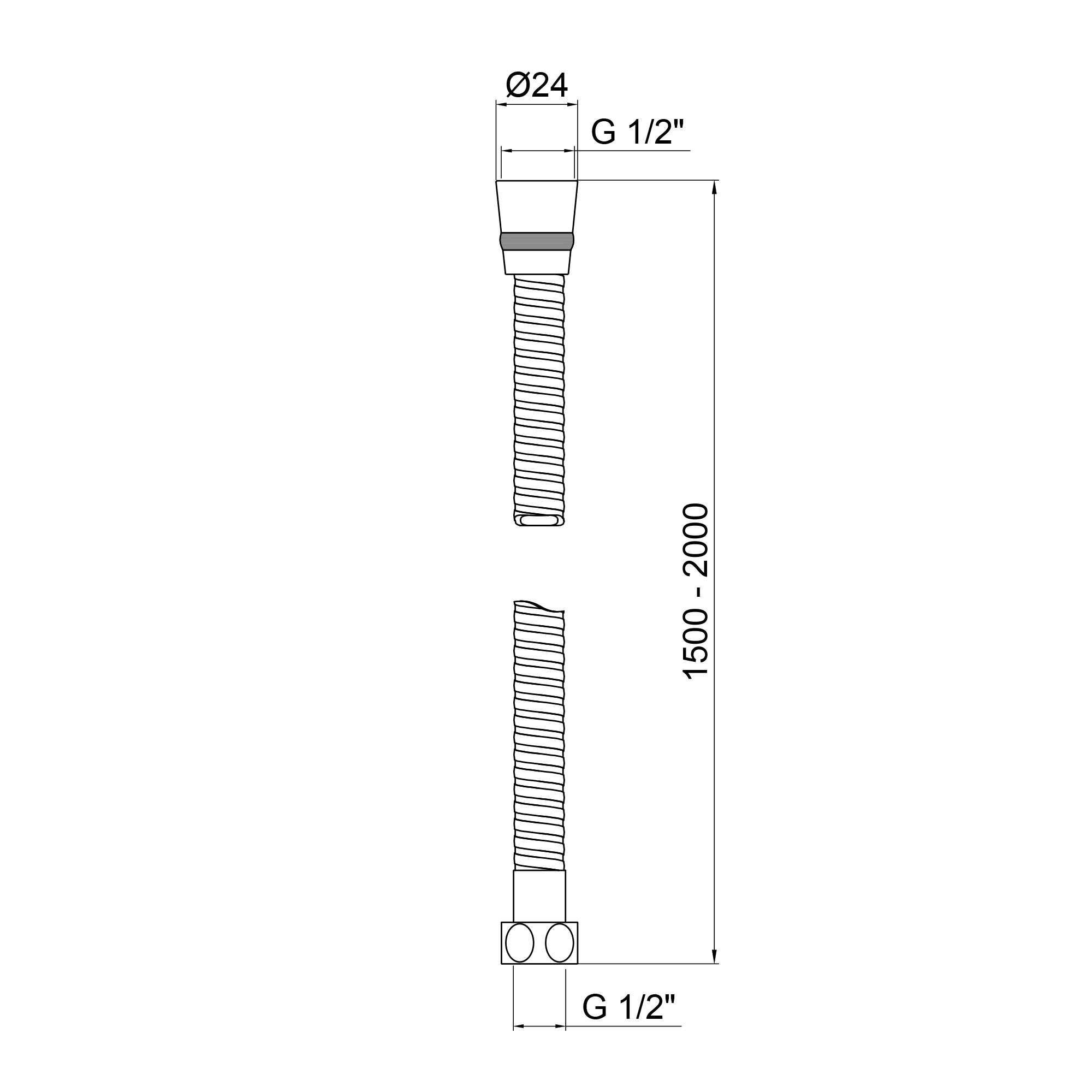 Шланг Lidz Niagara 13 1,5-2 м LDNIA13CRM35461 Chrome 1