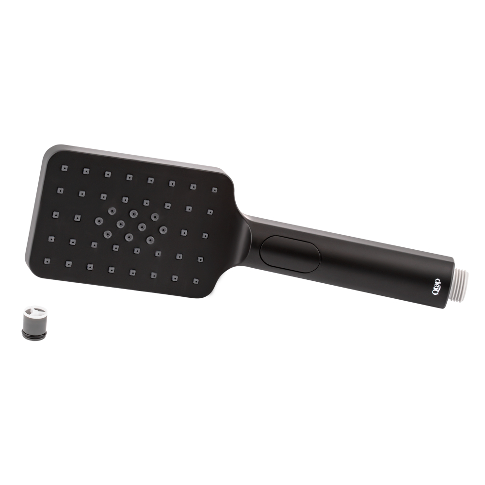 Лійка для ручного душу Qtap Rucni 120х80 мм прямокутна QTRUCA121N3KBB Black Matt 2