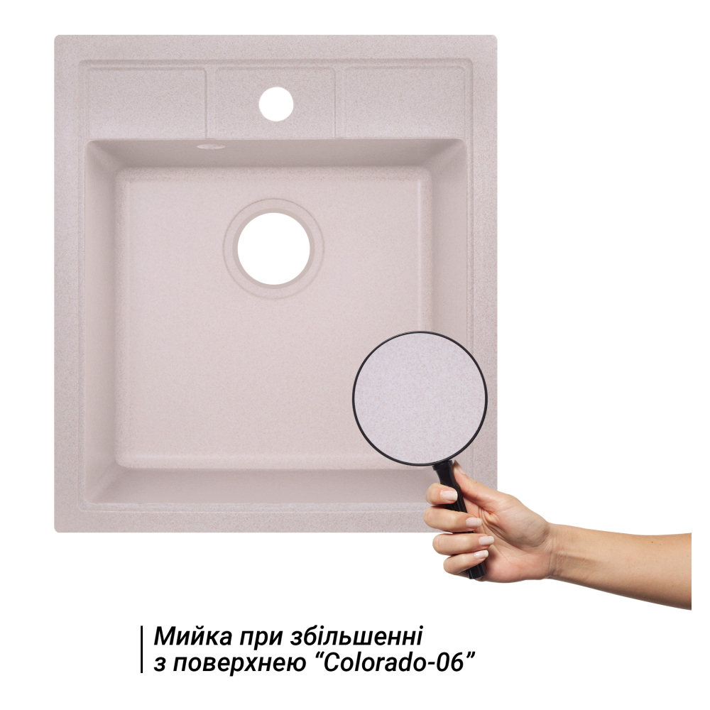 Кухонна мийка Lidz 460х515/200 COL-06 (LIDZCOL06460515200) 2
