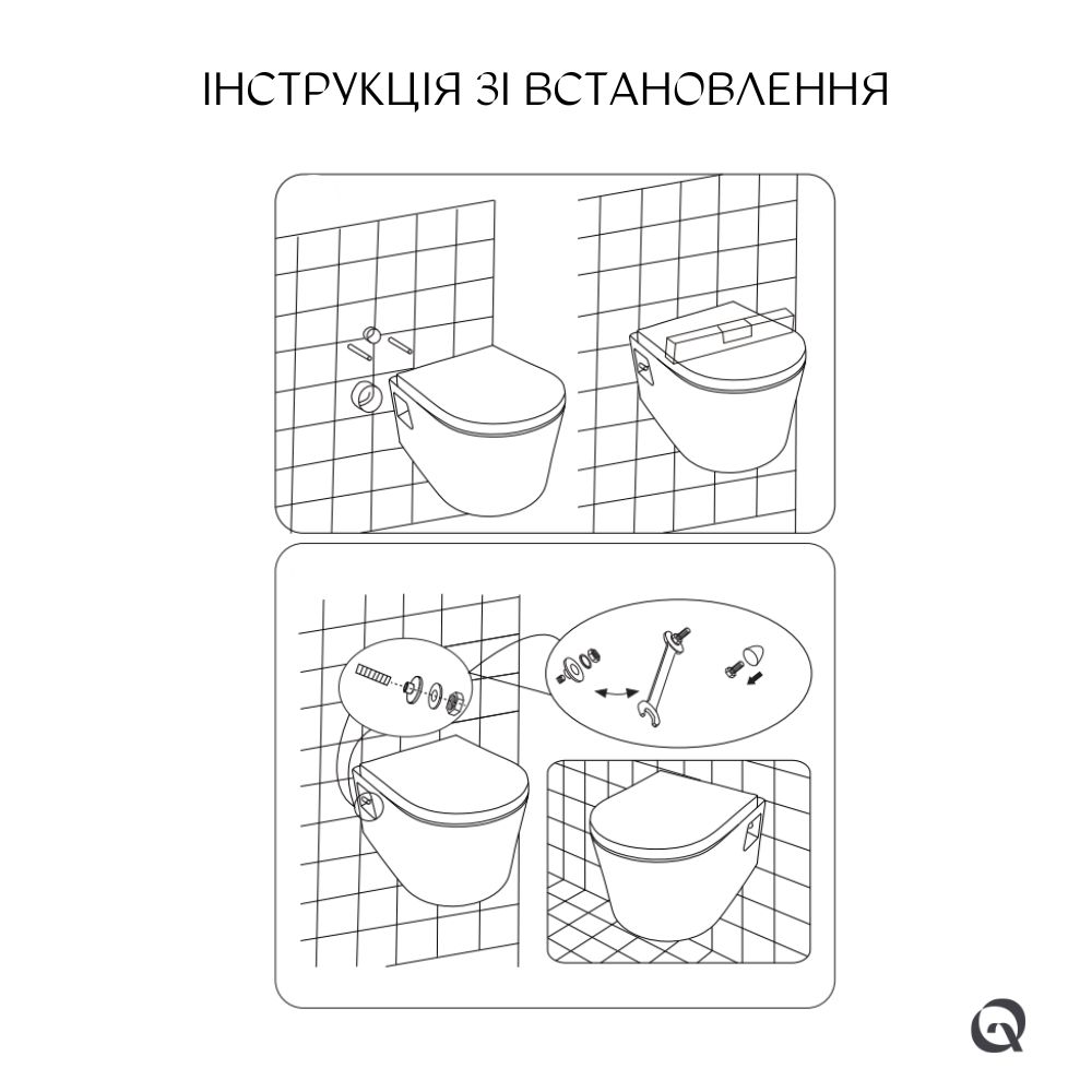 Унітаз підвісний Qtap Robin безобідковий з сидінням Soft-close QT13332141ERW 6