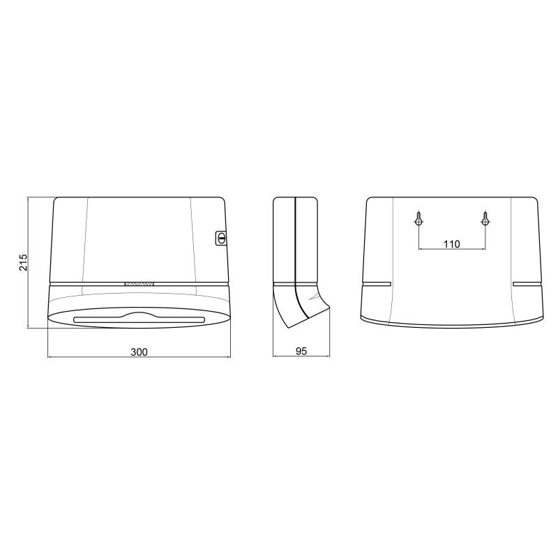 Тримач для паперових рушників Qtap Pohodli 300 мм QTDR600WP White (Držák) 1