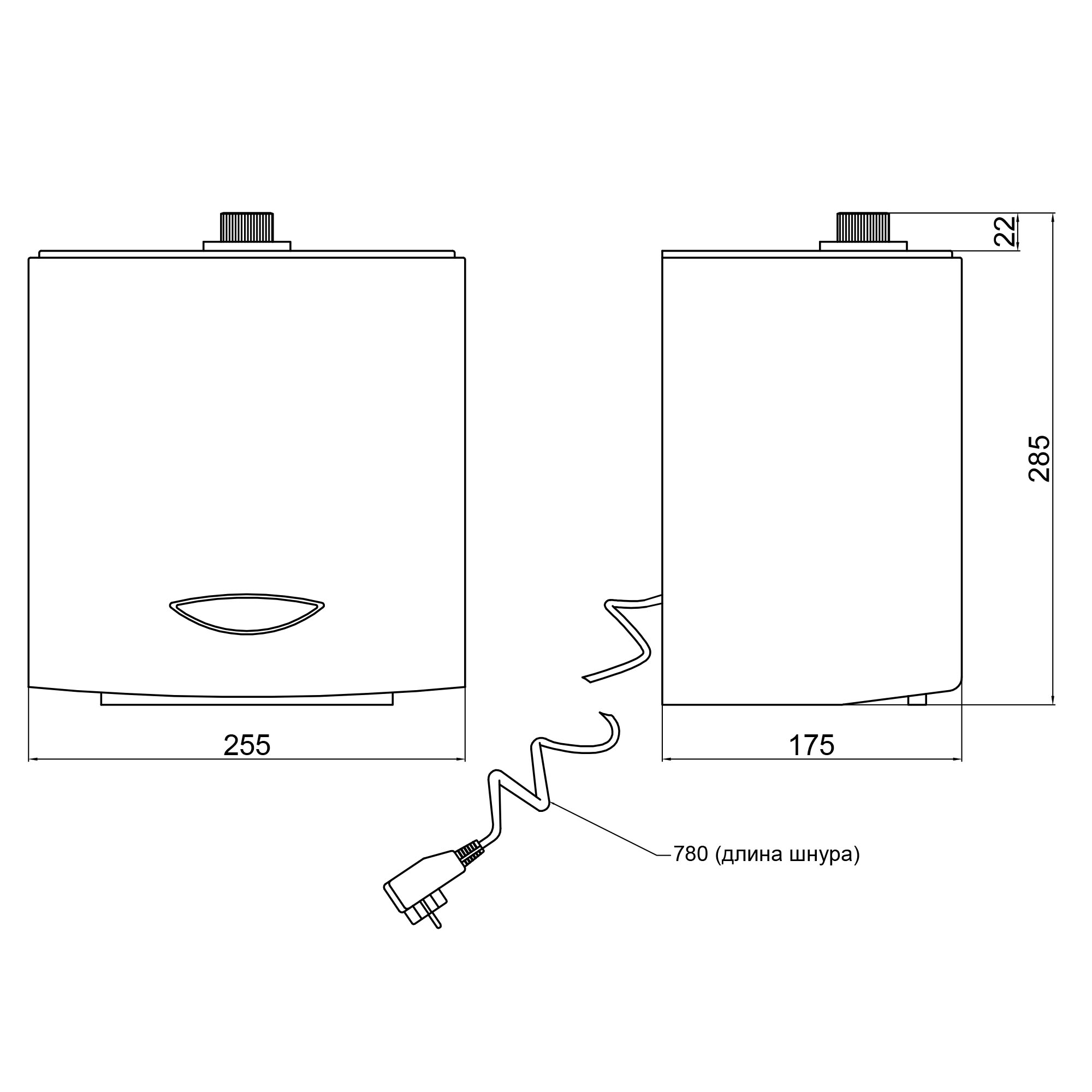 Дезінфектор Qtap Pohodli 220V безконтактний QDZ2000WP White (Dezinfektor) 1