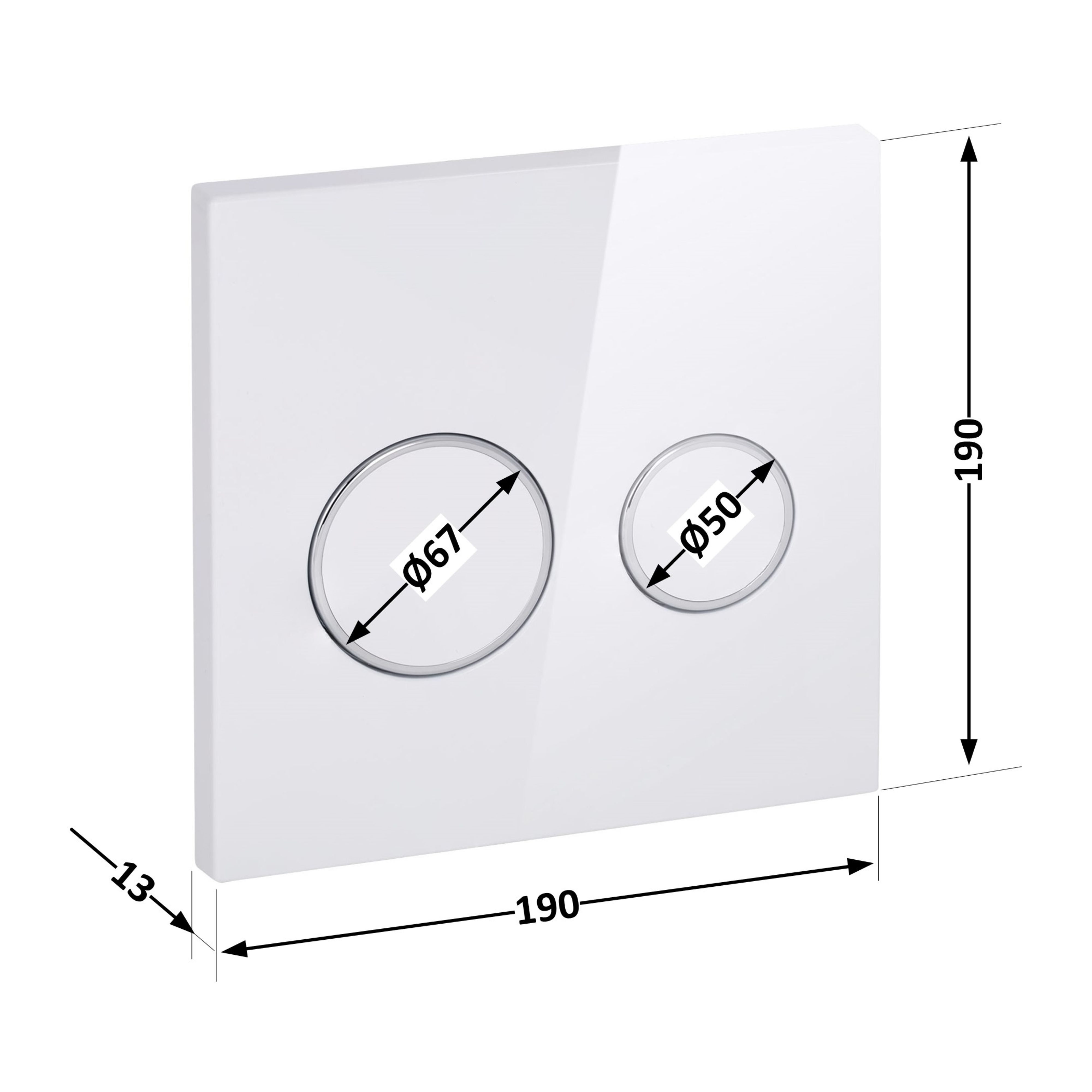 Панель змиву для унітаза Qtap Nest Uni QT0211P01V1176W 1