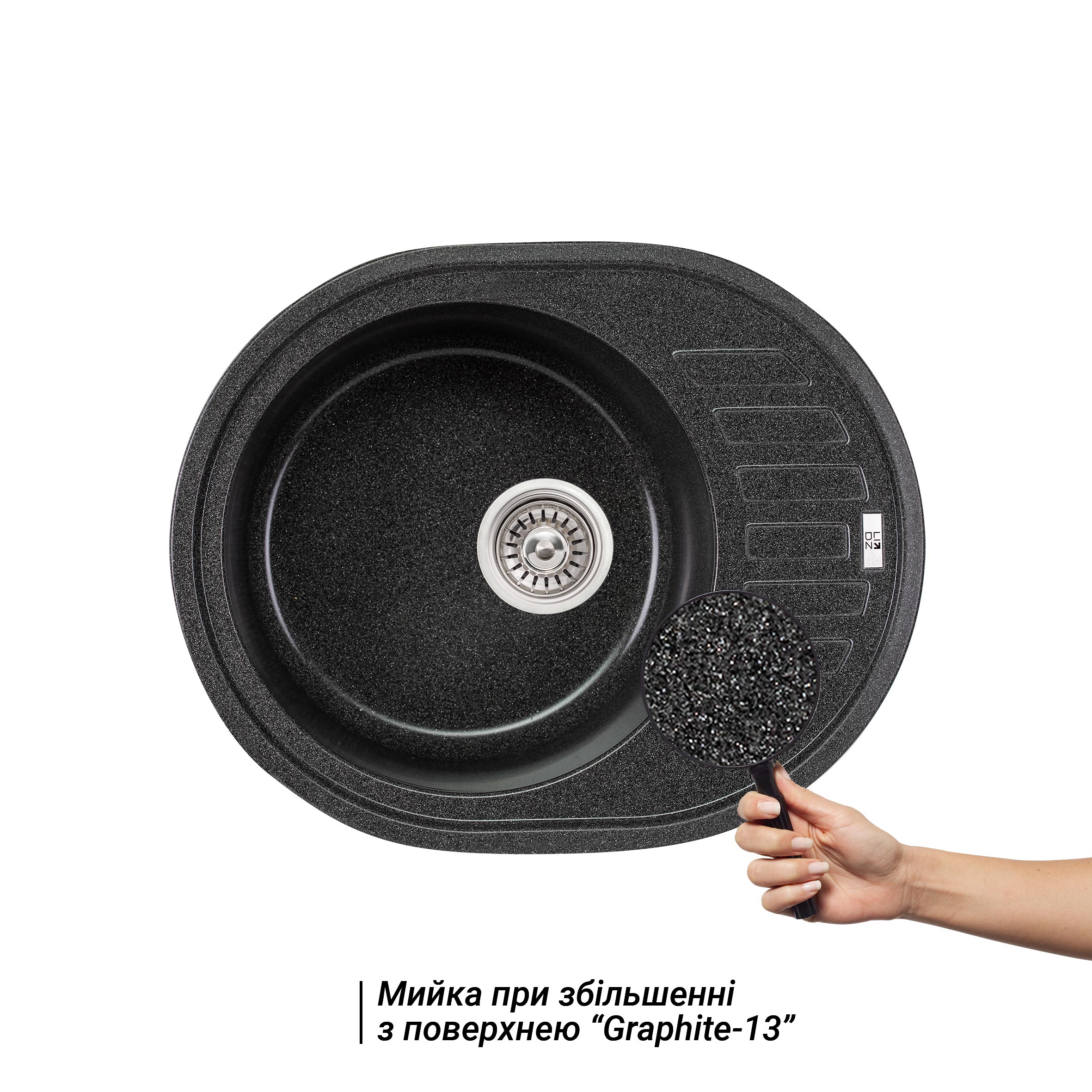 Кухонна мийка Lidz 620x500/200 GRF-13 (LIDZGRF13620500200) 2