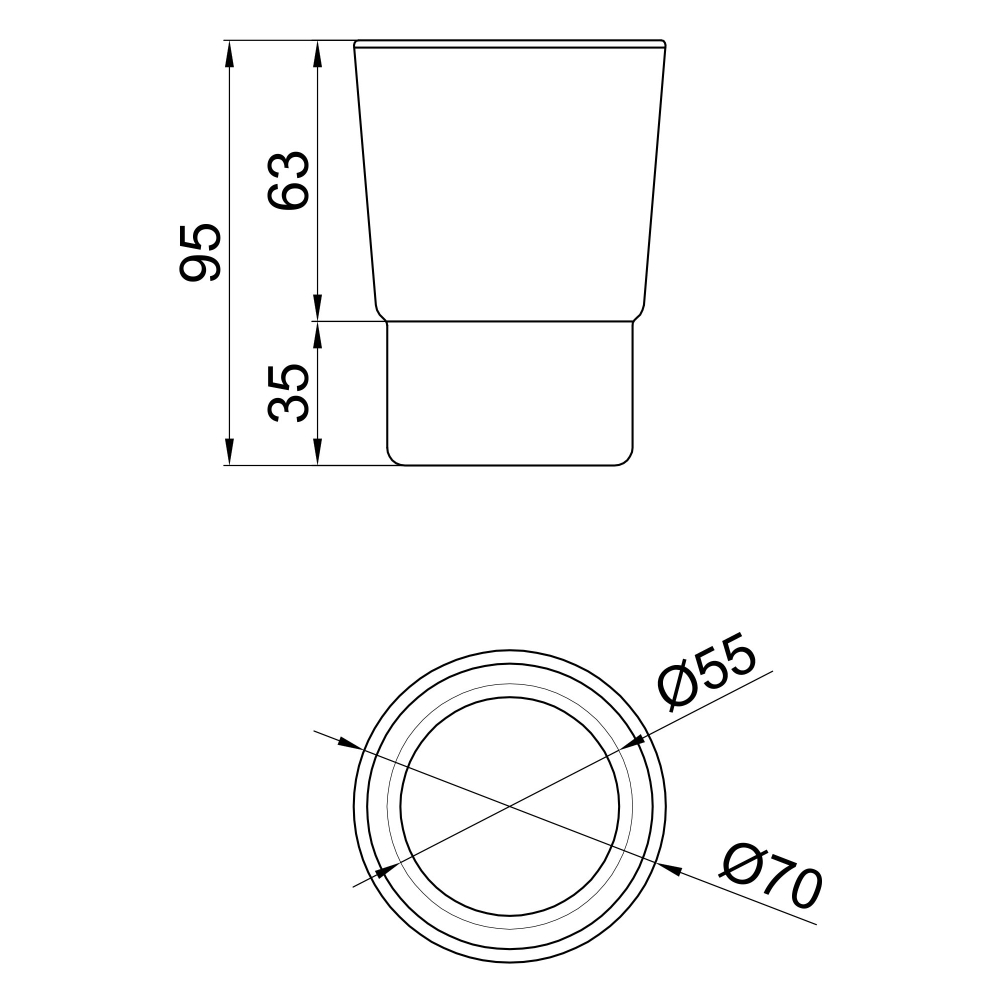 Склянка Lidz Oreo 0211 LDORE0211GCR37454 Frost 1