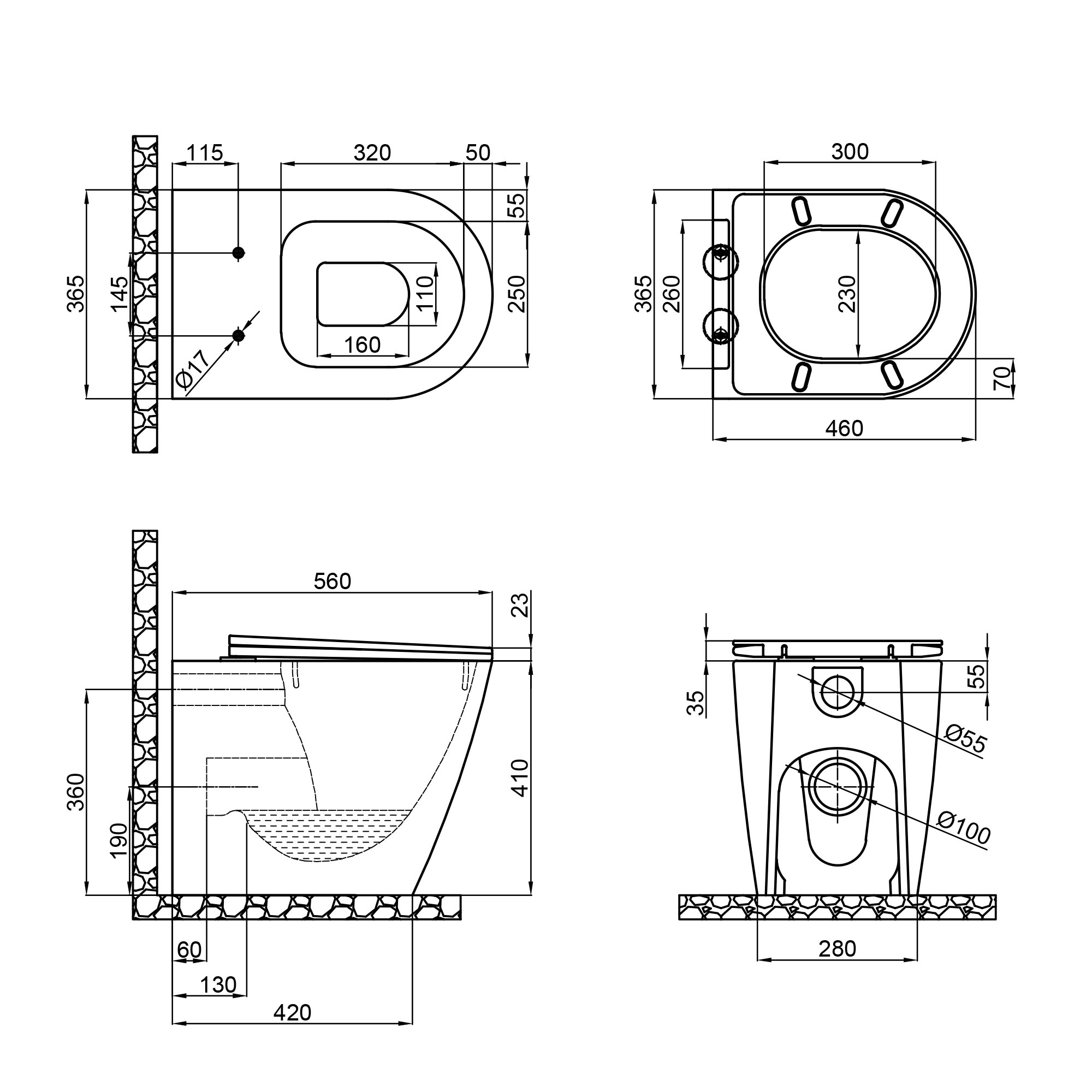 Унітаз підлоговий Qtap Swan безобідковий з сідінням Soft-close QT16223178W 1