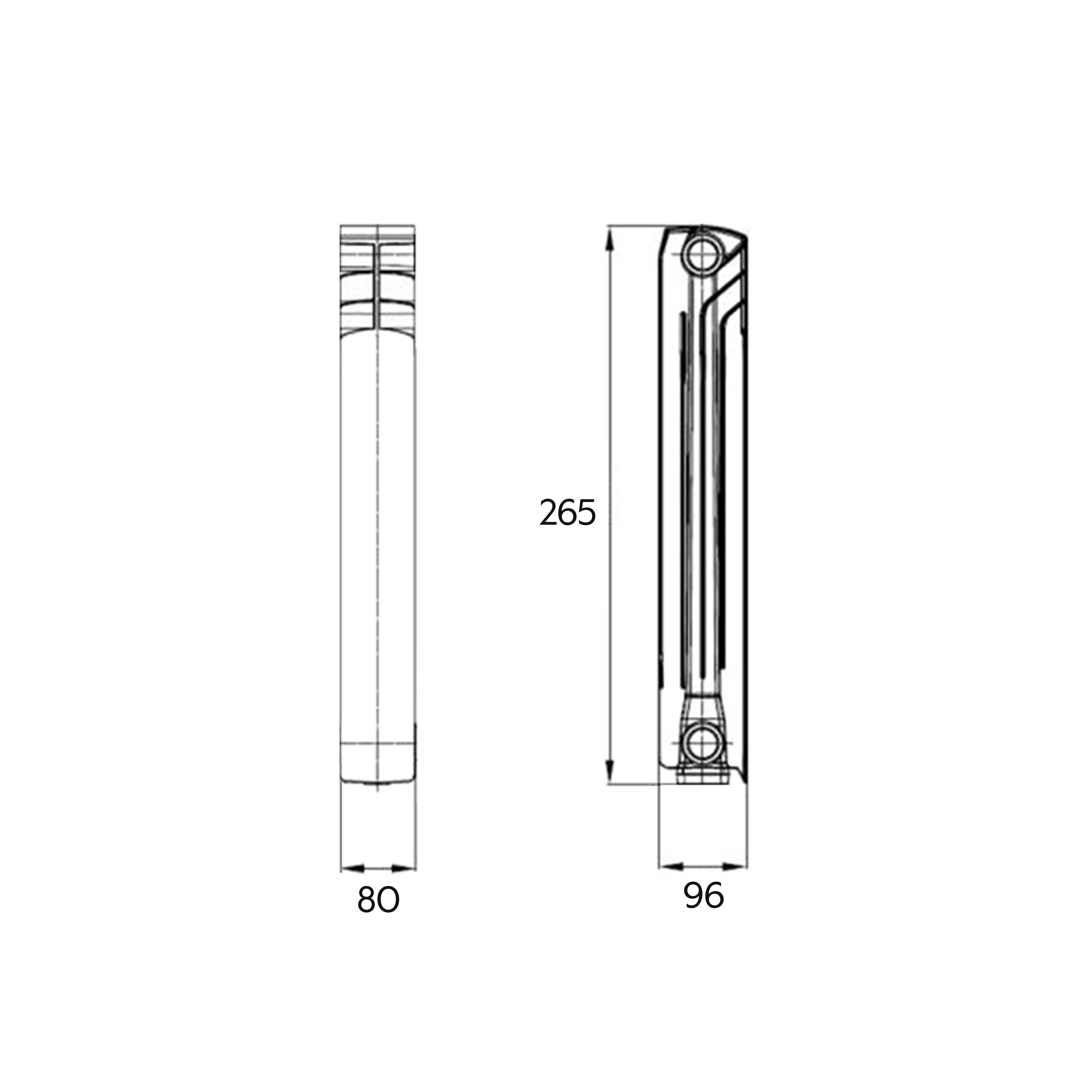 Радіатор біметалічний Thermo Alliance Bi-Ferrum 200/96 0,81 кг 1