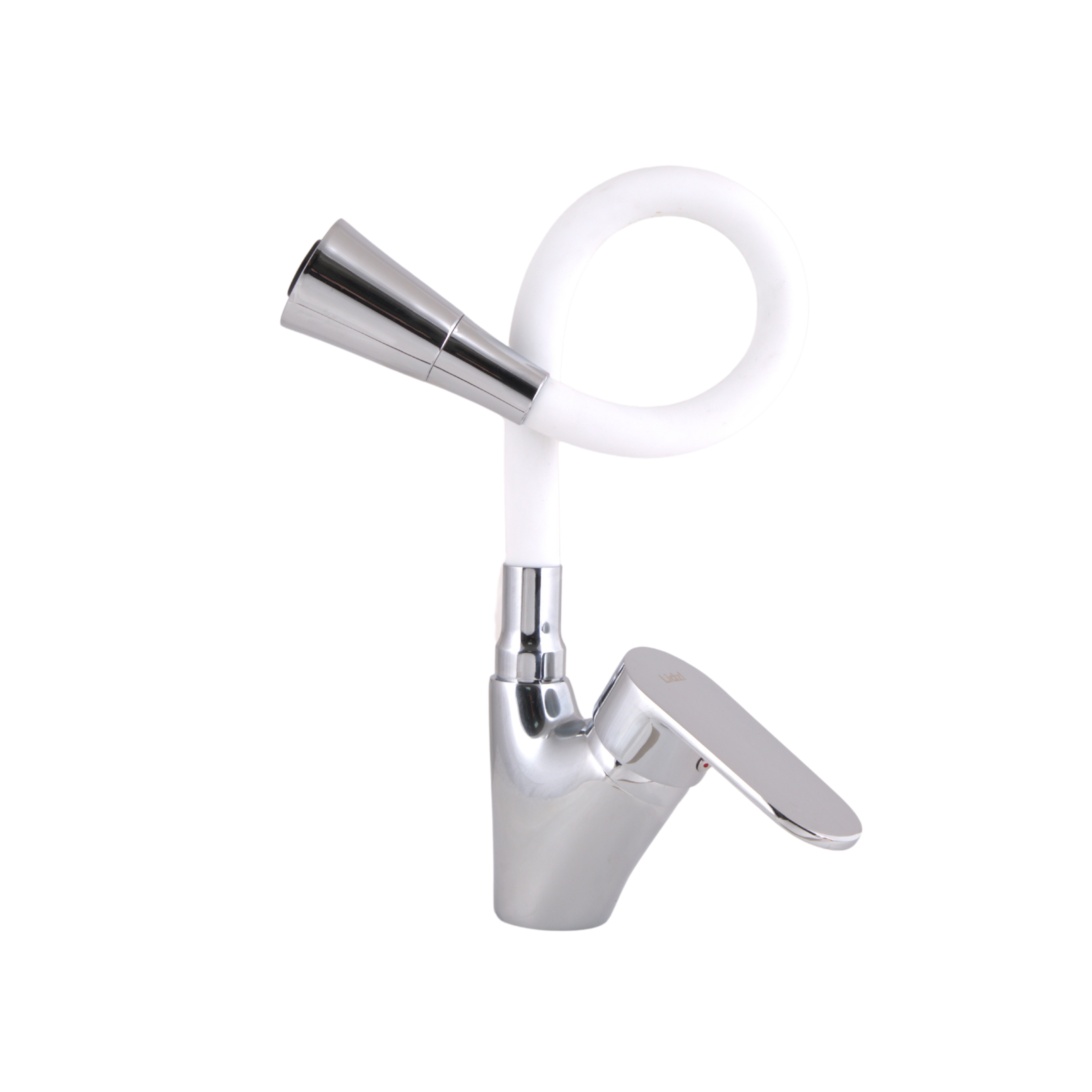 Змішувач для кухні Lidz Tani 007F3 з гнучким виливом (k40) LDTAN007F3WCR40423 White / Chrome 2