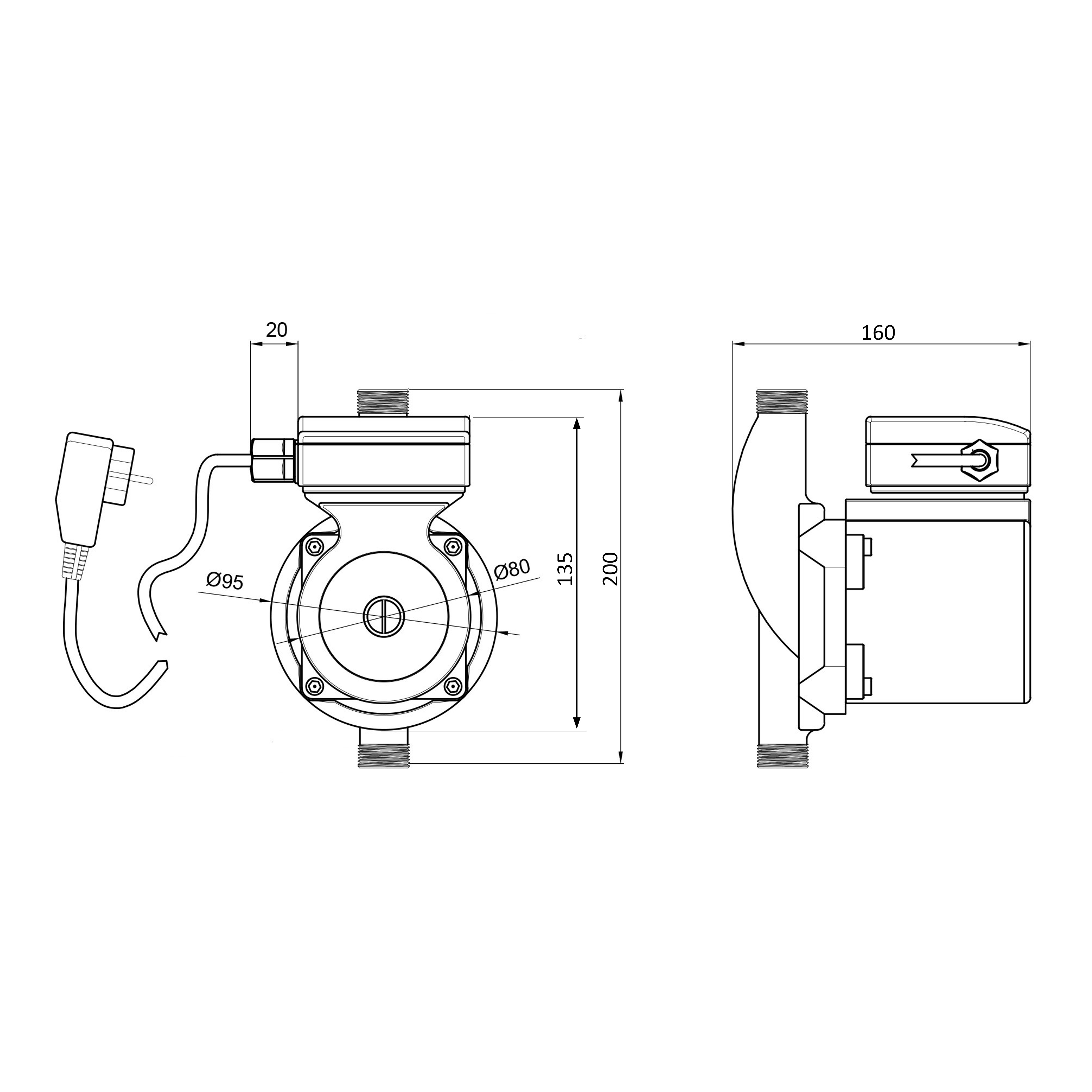 Насос для підвищення тиску Thermo Alliance LGS25-13Z (латунь) 1