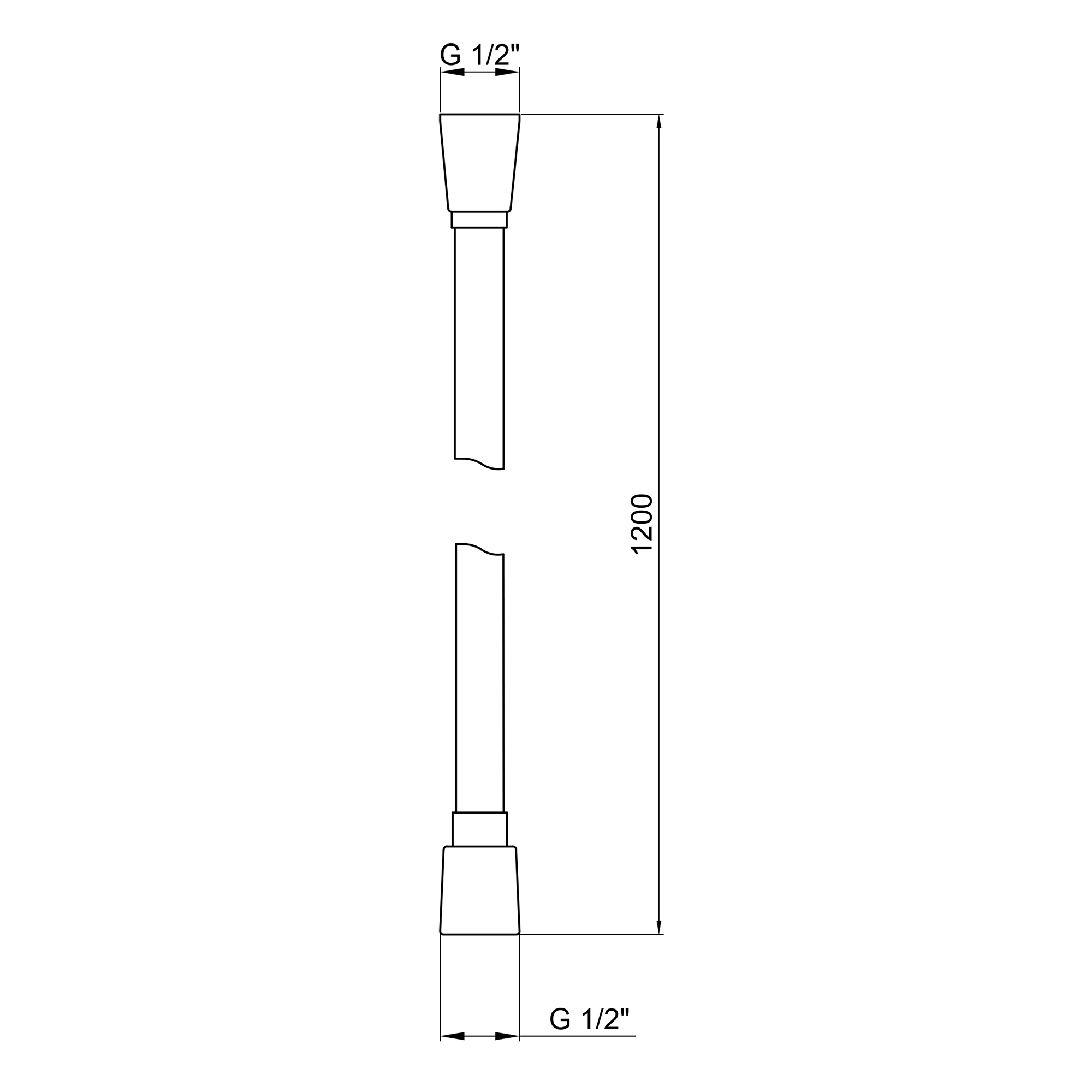 Шланг для ручного душу Qtap Hadice 1200 мм QTHADPVC120B Black Matt 1