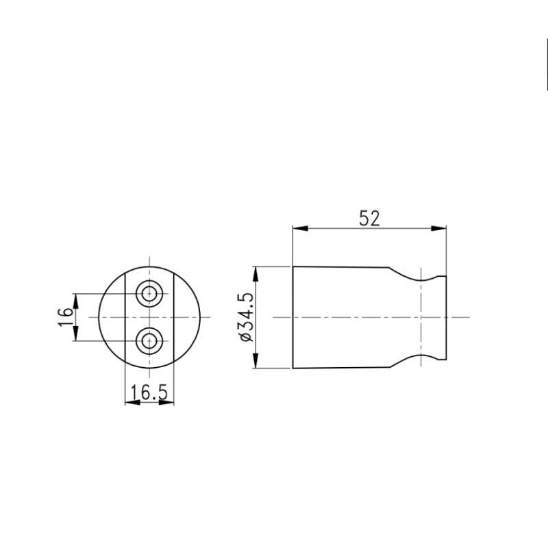 Тримач для ручного душу Qtap Spojeni округлий QT829910842854OB Black Matt 1