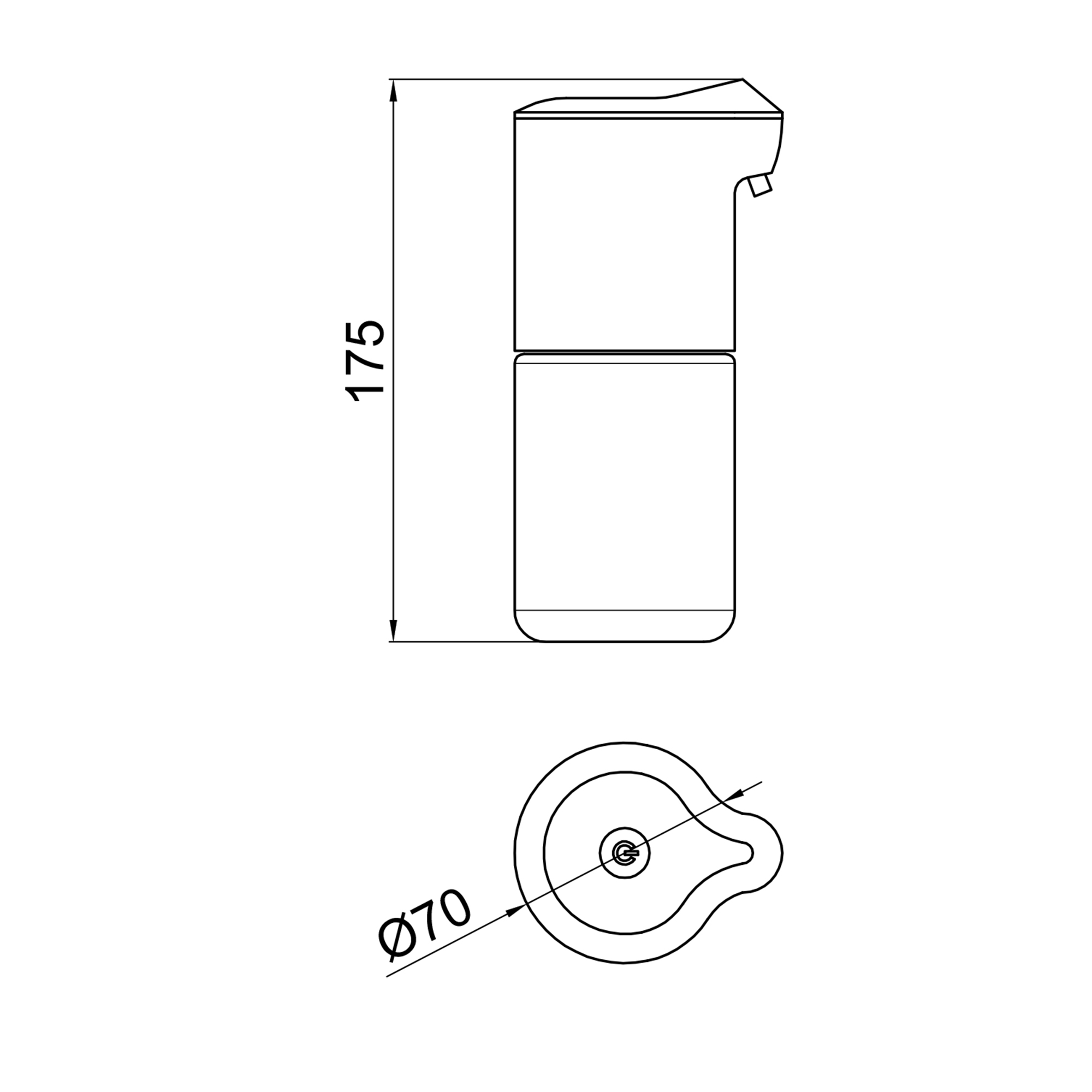 Дозатор для рідкого мила пінний Qtap Pohodli автоматичний 4,5V QT144WH42925 White (Autodávkovač) 1