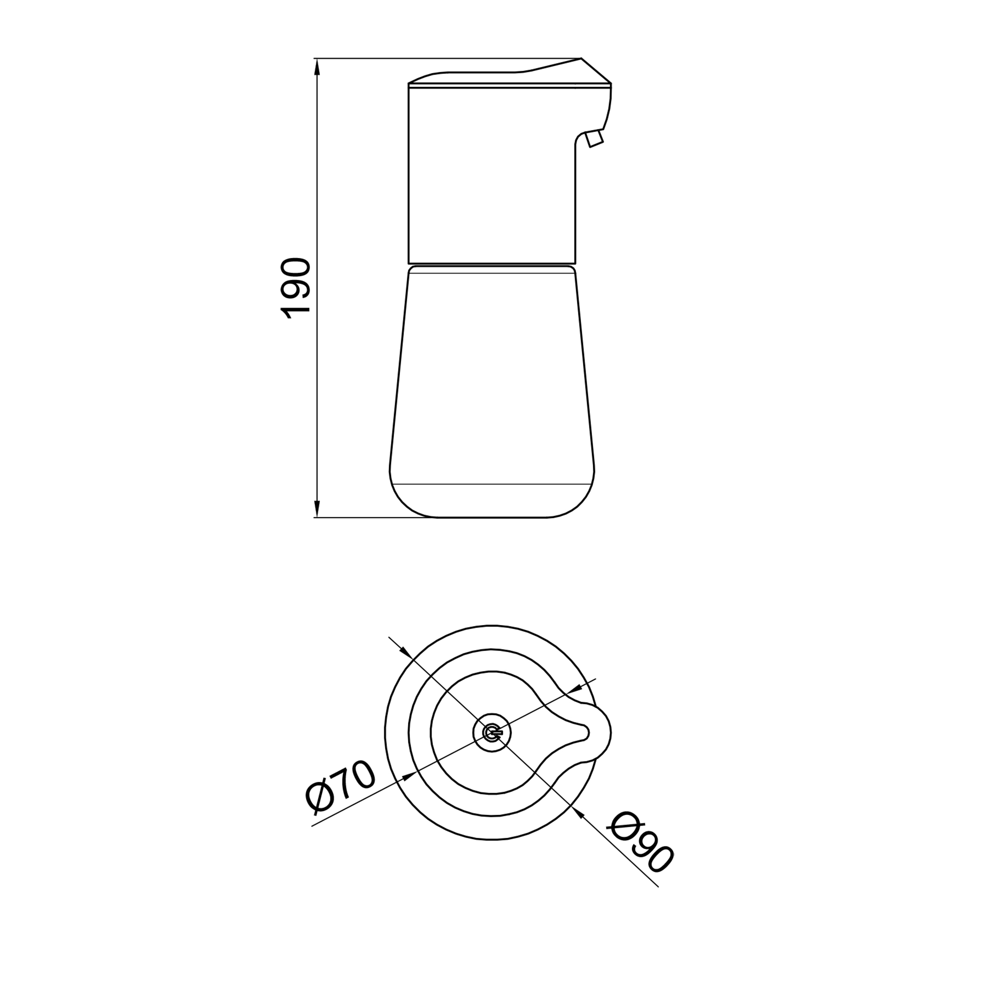 Дозатор для рідкого мила пінний Qtap Pohodli автоматичний 4,5V QT144WH42926 White (Autodávkovač) 1