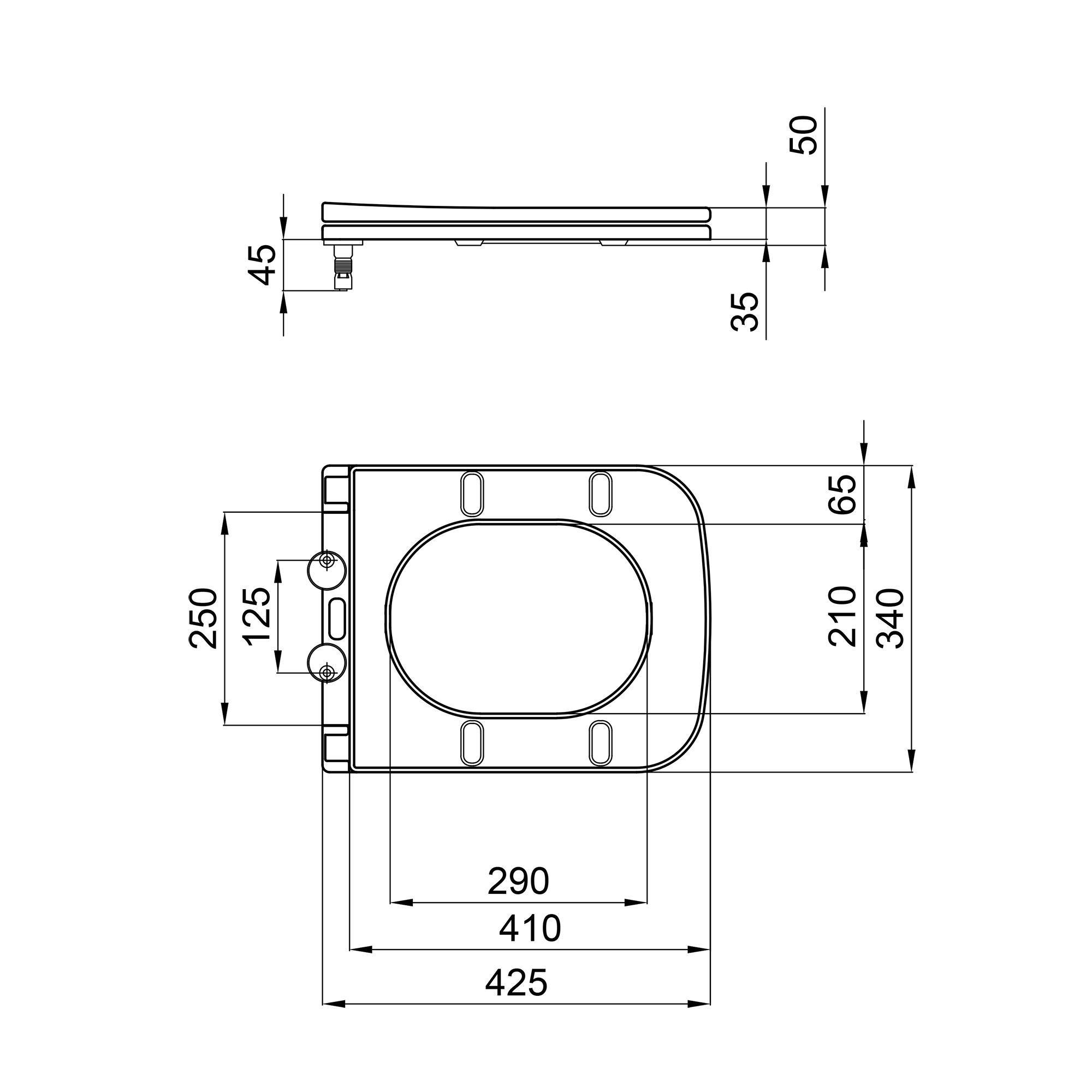 Сидіння для унітаза Qtap Presto з мікроліфтом Slim QT26992615EW 1