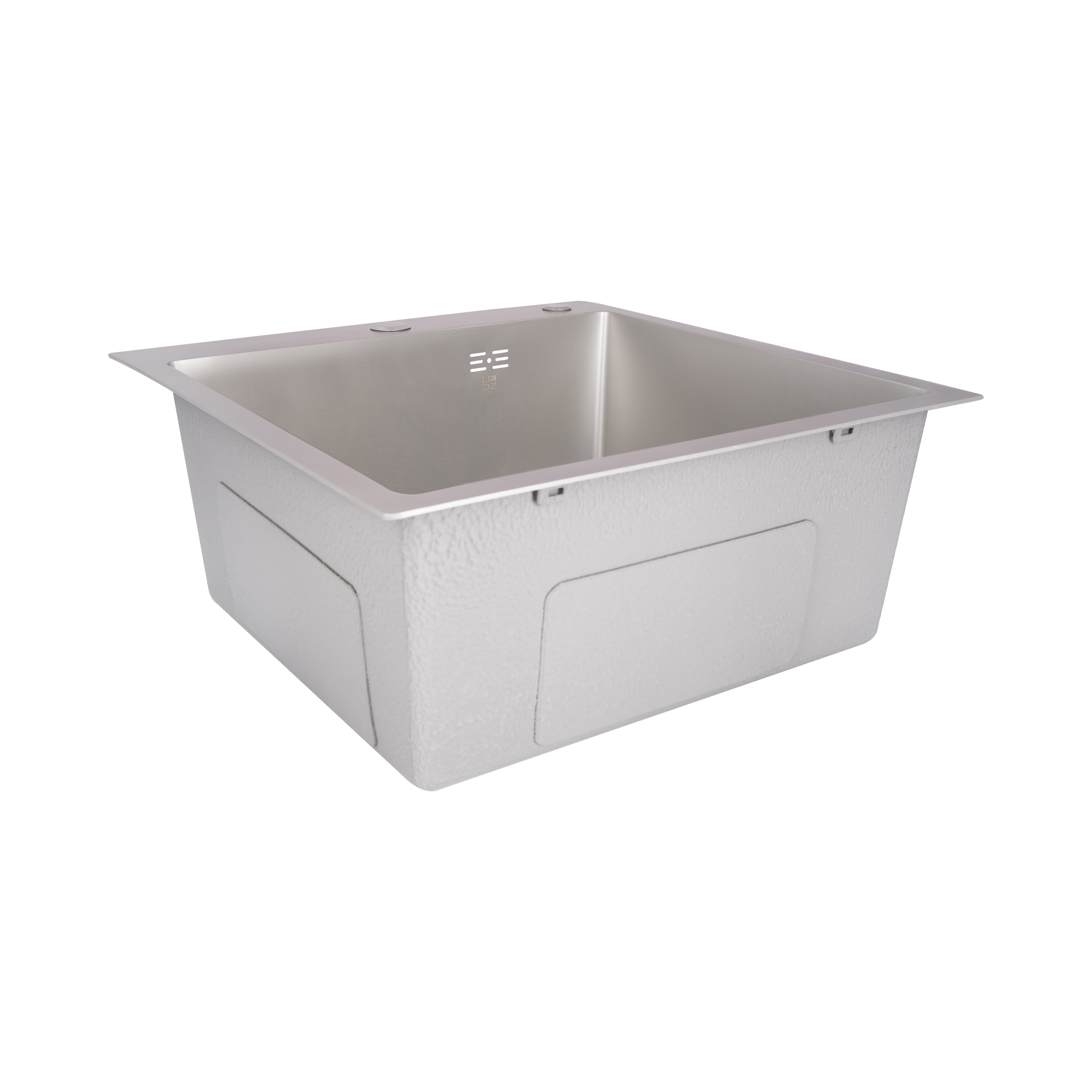 Мийка для кухні інтегрована Lidz Handmade H5050G (LDH5050GPVD43620) Brushed Grey PVD 3,0/1,0 мм 2