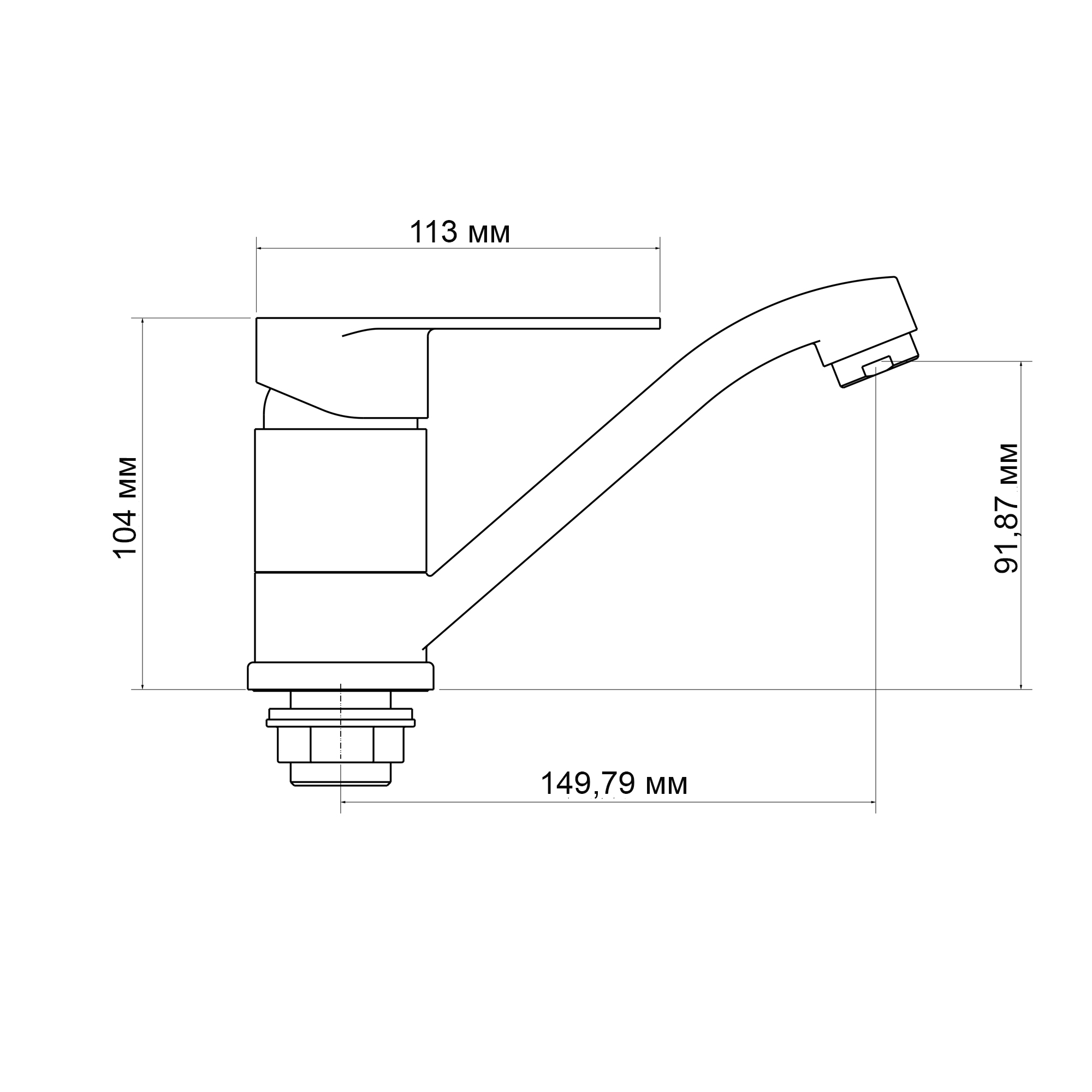 Змішувач для кухні Lidz Tani 003M (k40) LDTAN003MCRM44969 Chrome 1