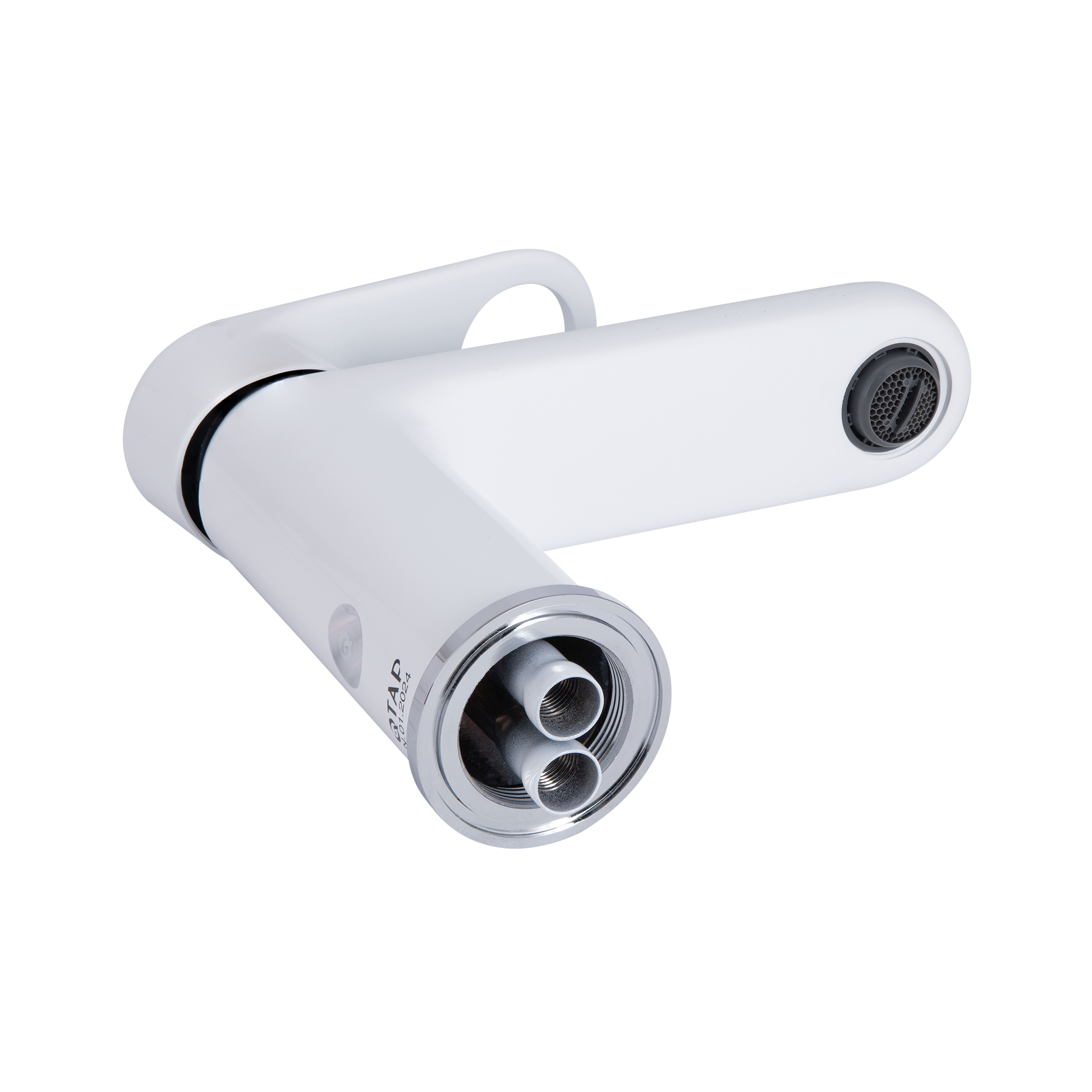 Змішувач для раковини Qtap Jay QTJAY270CRW45551 Chrome/White 2