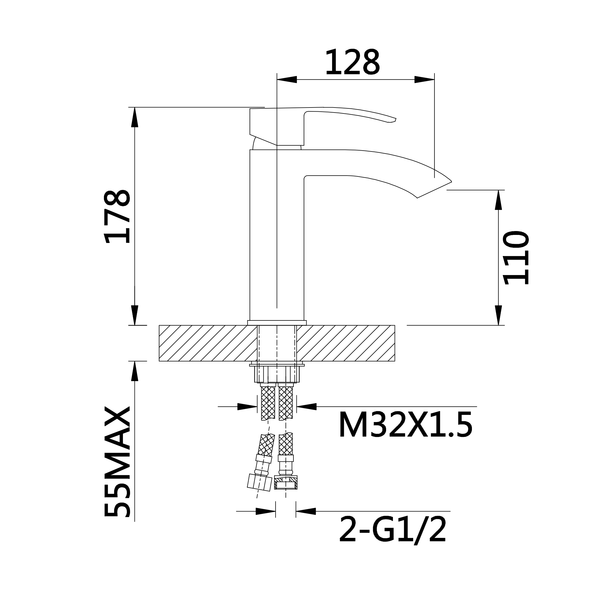 Змішувач для раковини Qtap Swan Cascada QTSWA270CRM45564 Chrome 1