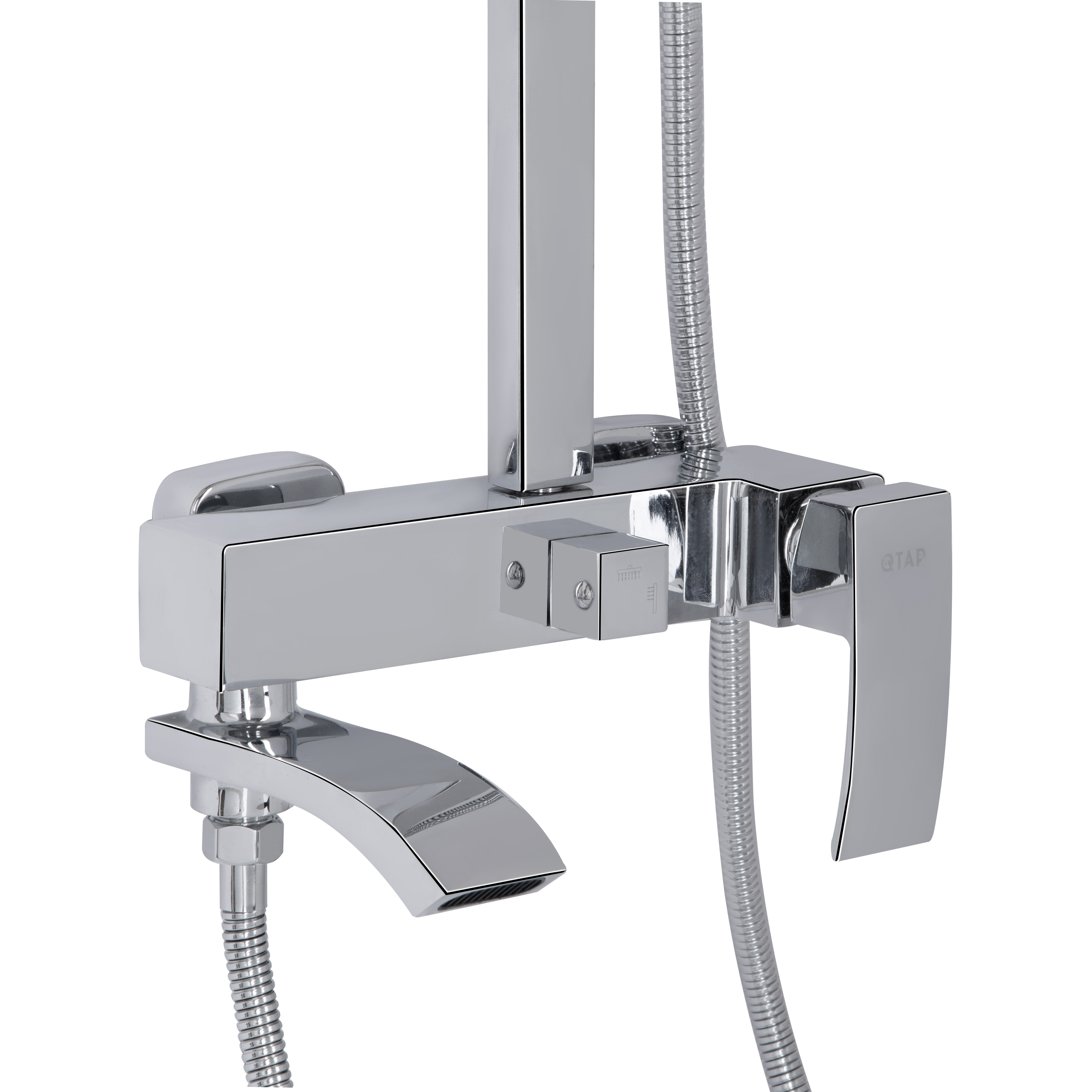 Душова система універсальна Qtap Swan Cascada на три споживача (з виливом) QTSWA111CRM45566 Chrome 2