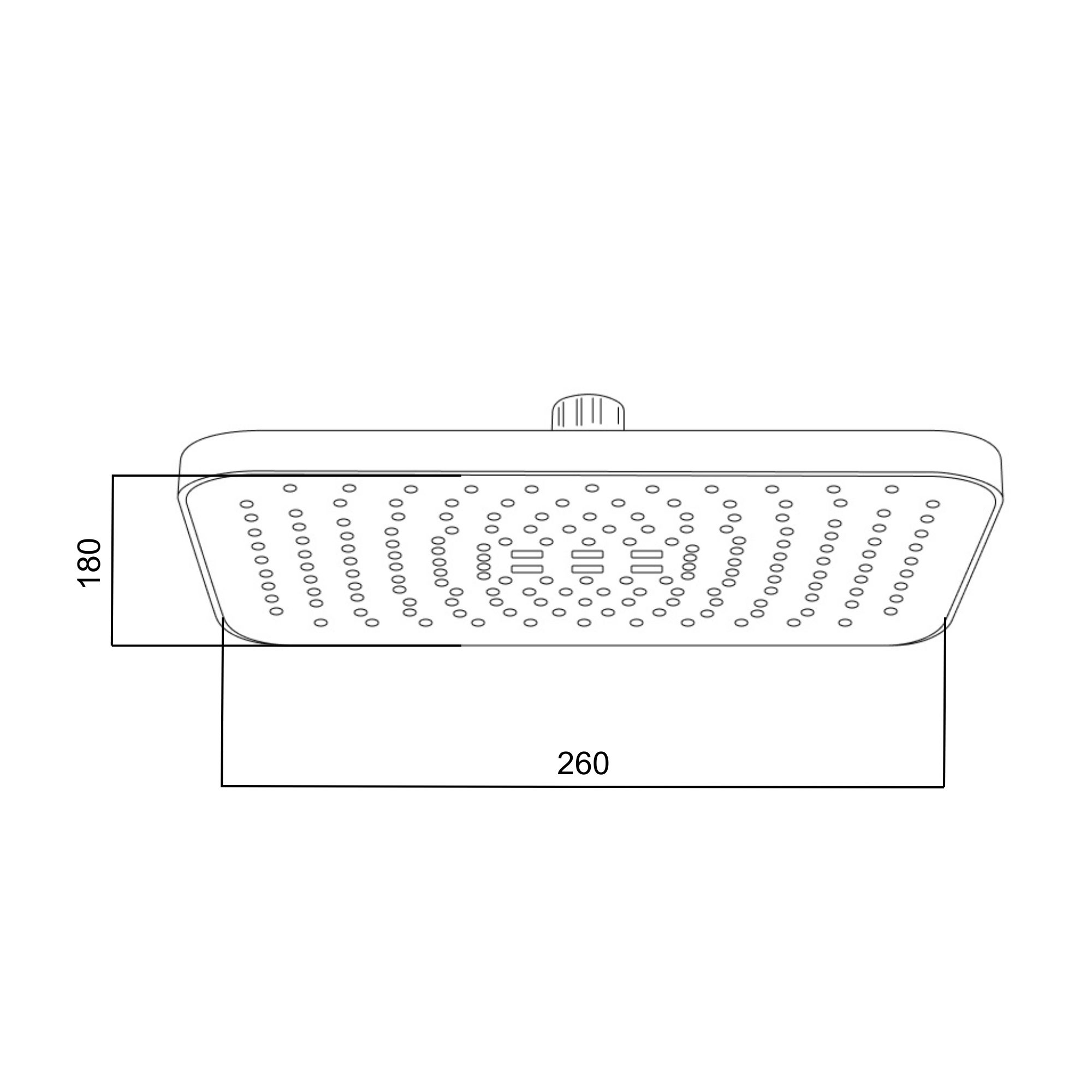 Лійка для верхнього душу Qtap Hlavova 260x180 мм прямокутна QTHLA107BLM45786 Black Matt 1