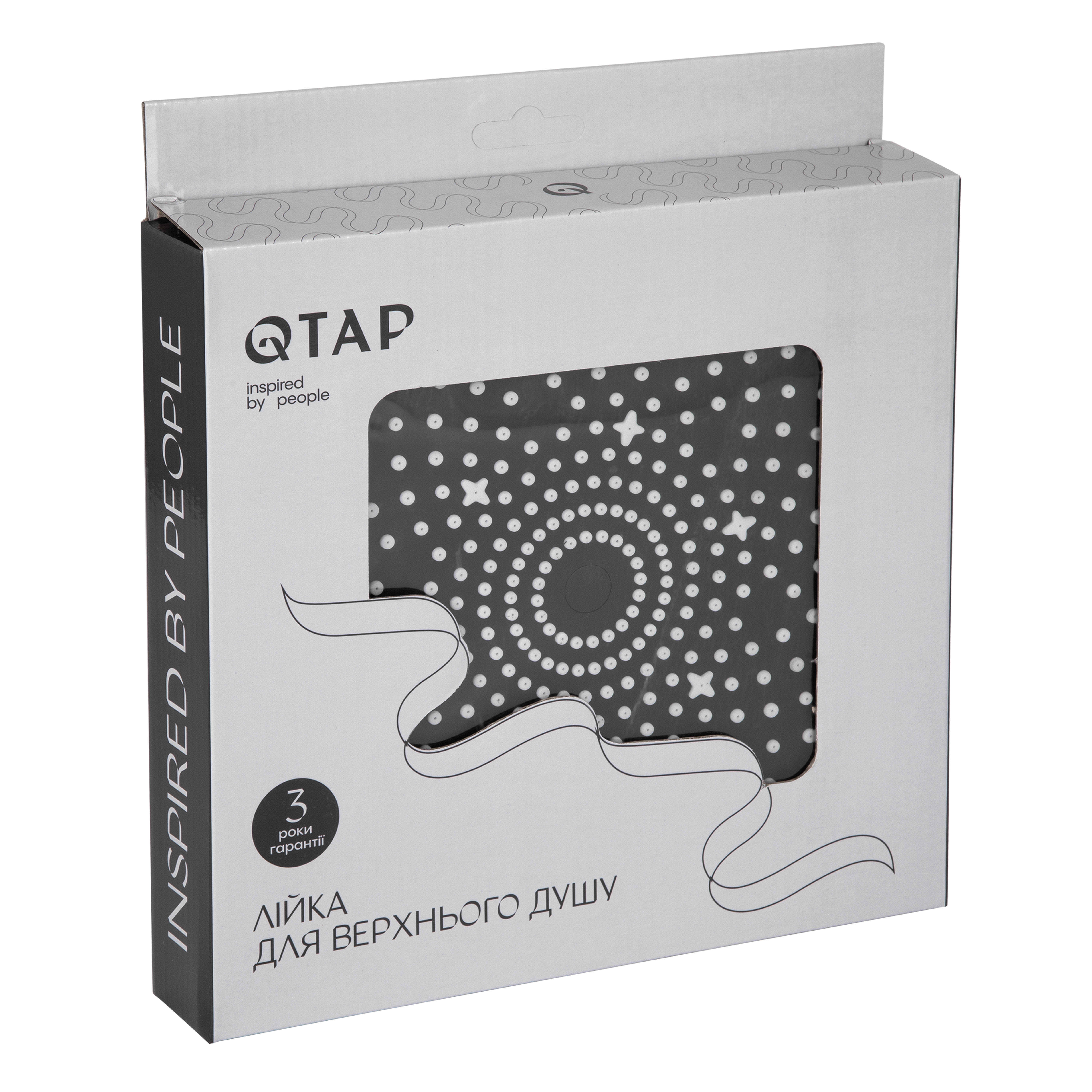 Лійка для верхнього душу Qtap Hlavova D 230 мм округла QTHLA107BLM45788 Black Matt 3