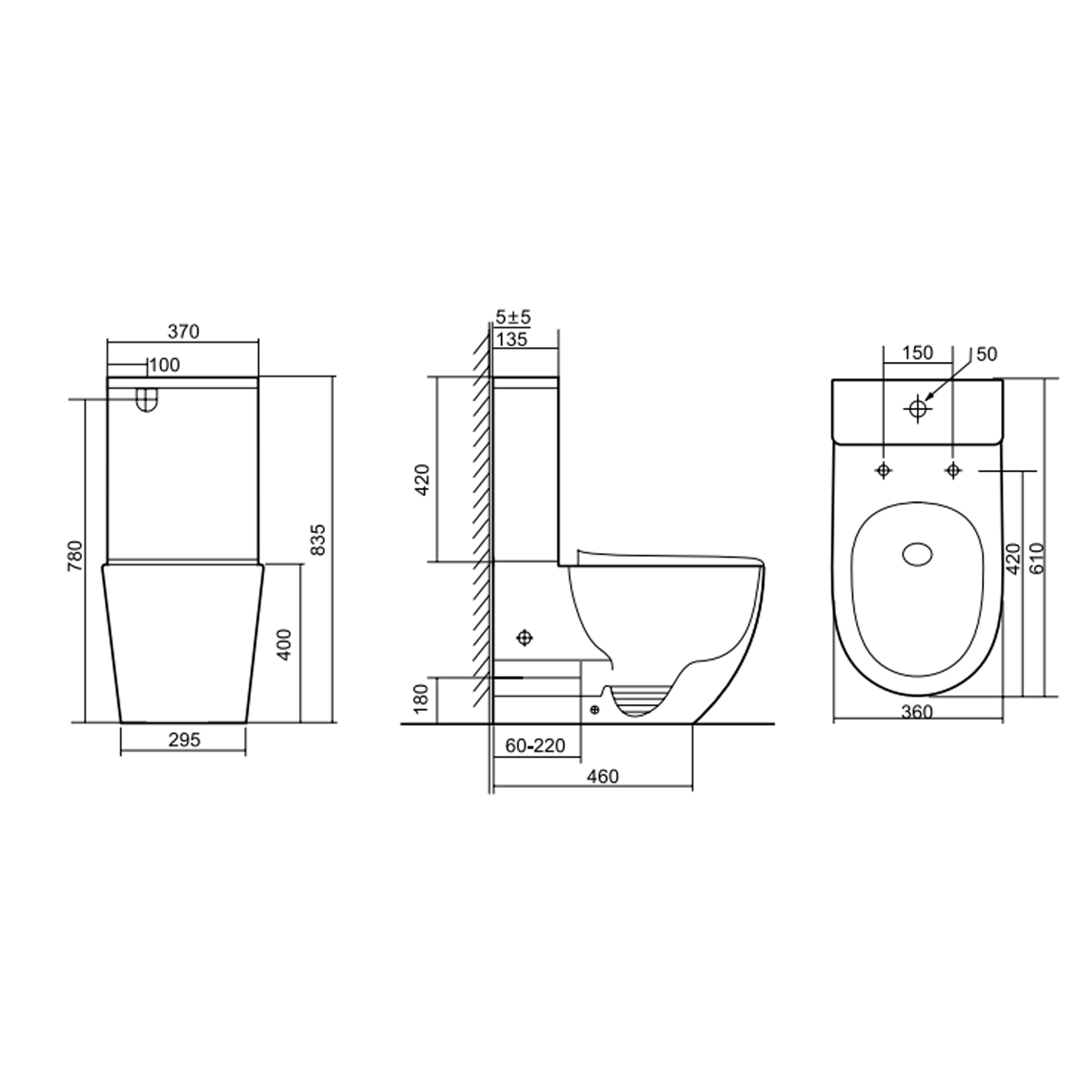 Унітаз-компакт Qtap Robin Ultra Quiet безободковий з сидінням Soft-close QT13222128AUQ1W 1