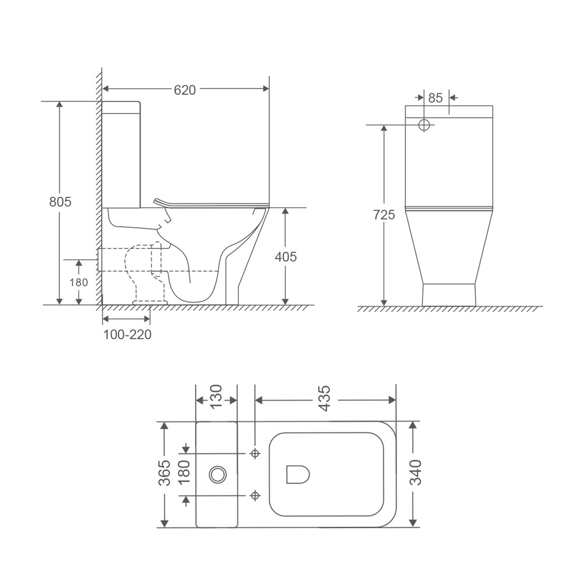 Унітаз-компакт Qtap Cardinal Ultra Quiet безободковий з сидінням Soft-close QT04222168AUQ3W 1