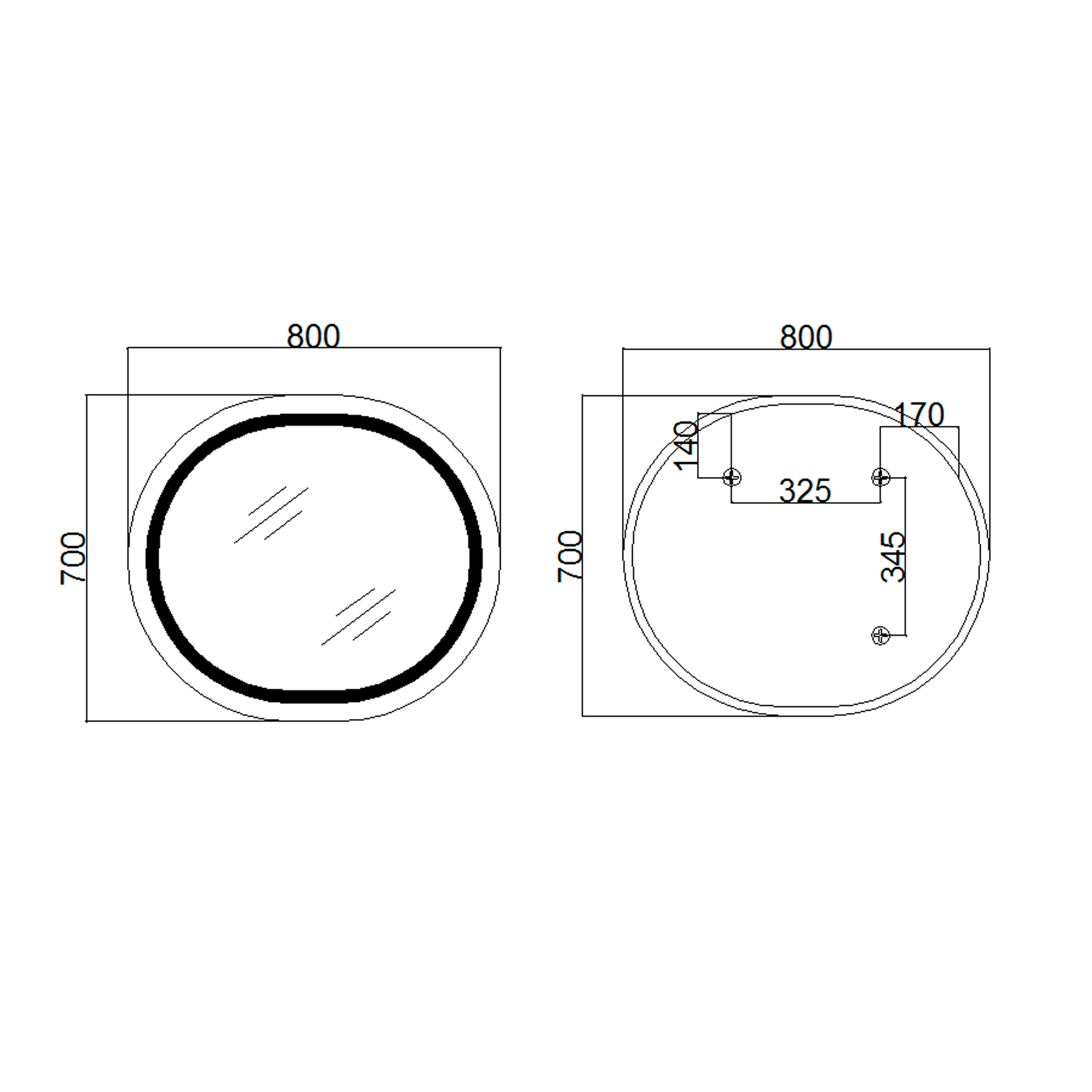 Дзеркало Qtap Gemini 800х700 з LED-підсвічуванням Touch, з антизапотіванням, з димером, рег. темп. кольору (3000-6500K) Reverse QT2578R8070 1