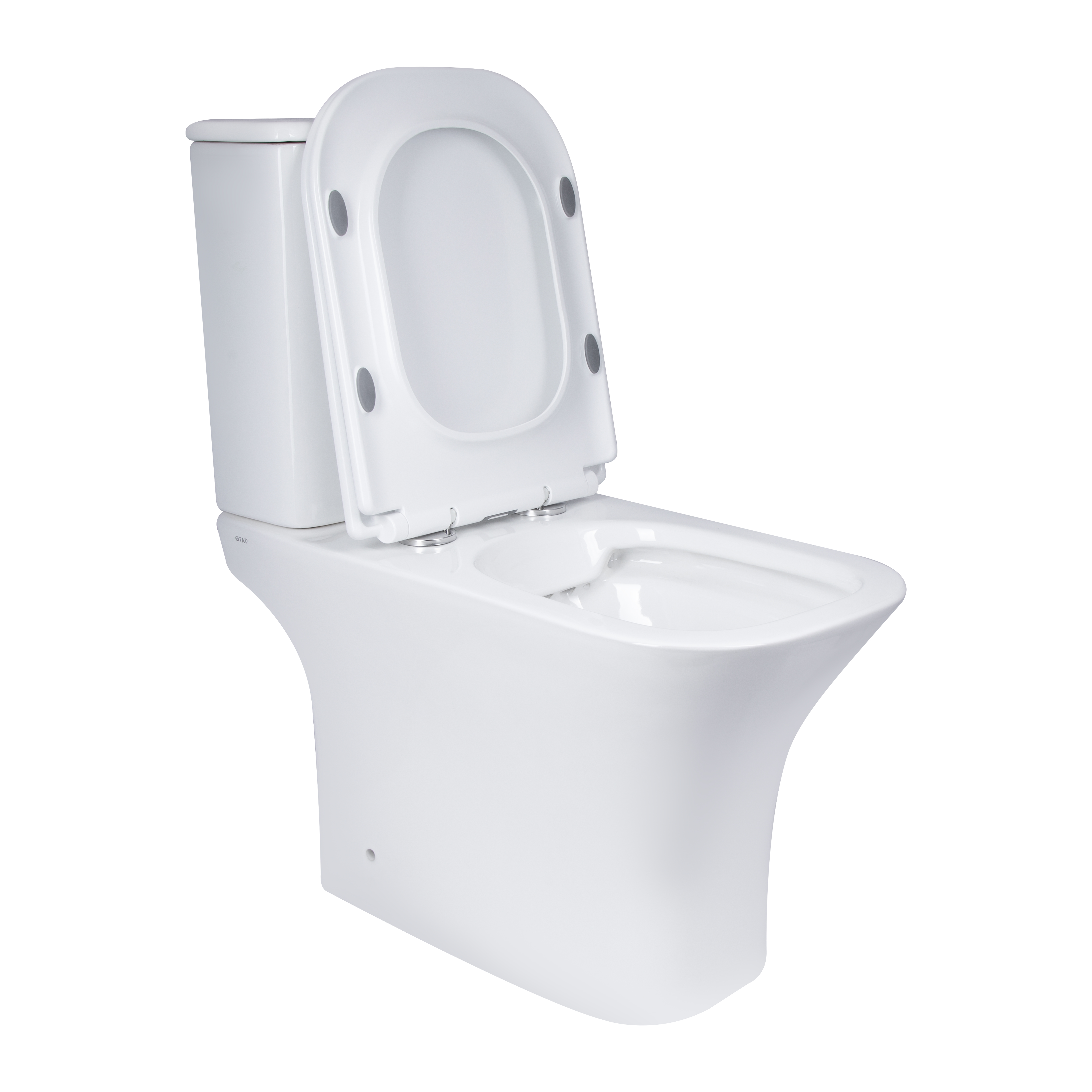 Унітаз-компакт Qtap Presto Quadro безободковий з сидінням Soft-close QT24221215AW 4