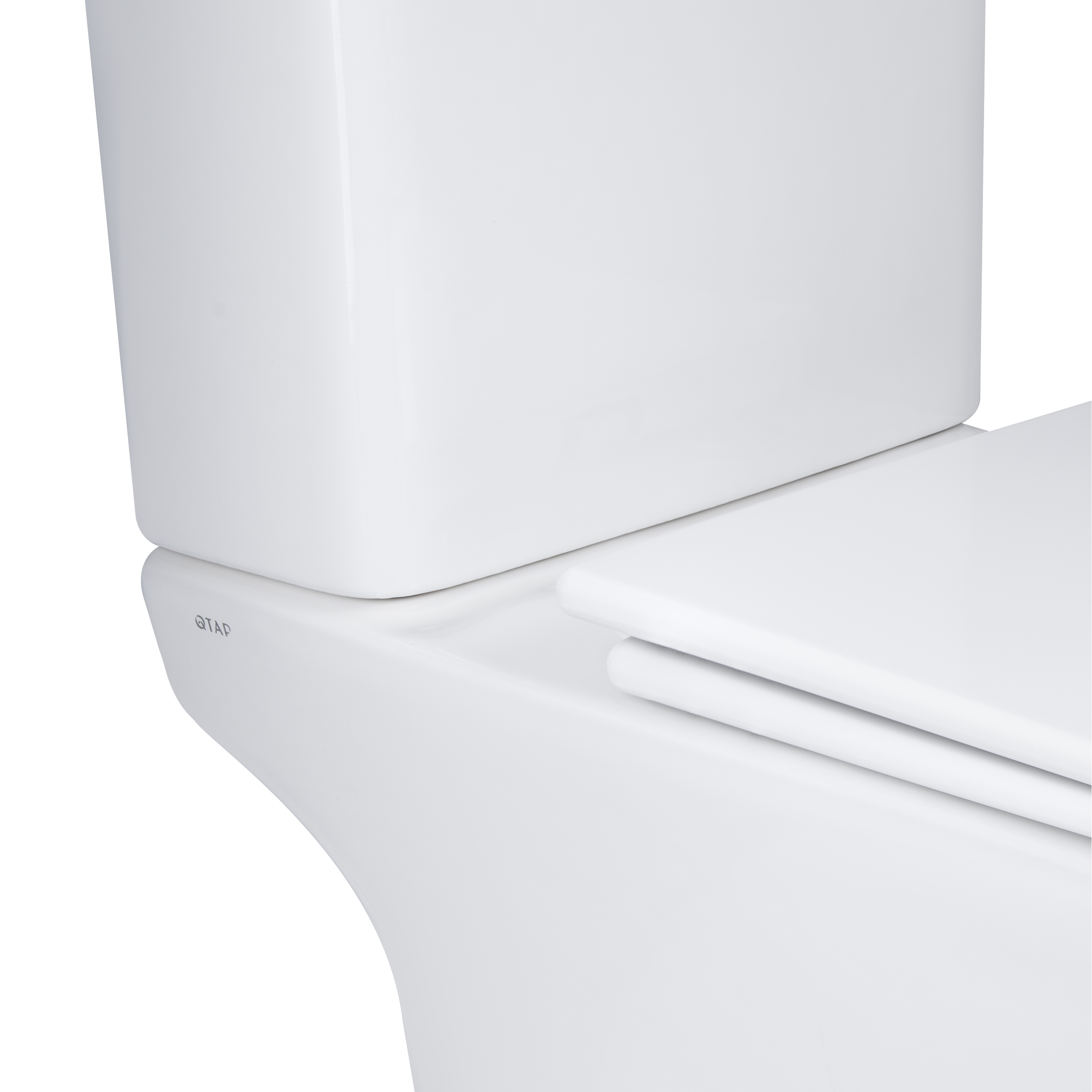 Унітаз-компакт Qtap Presto Quadro безободковий з сидінням Soft-close QT24221215AW 5