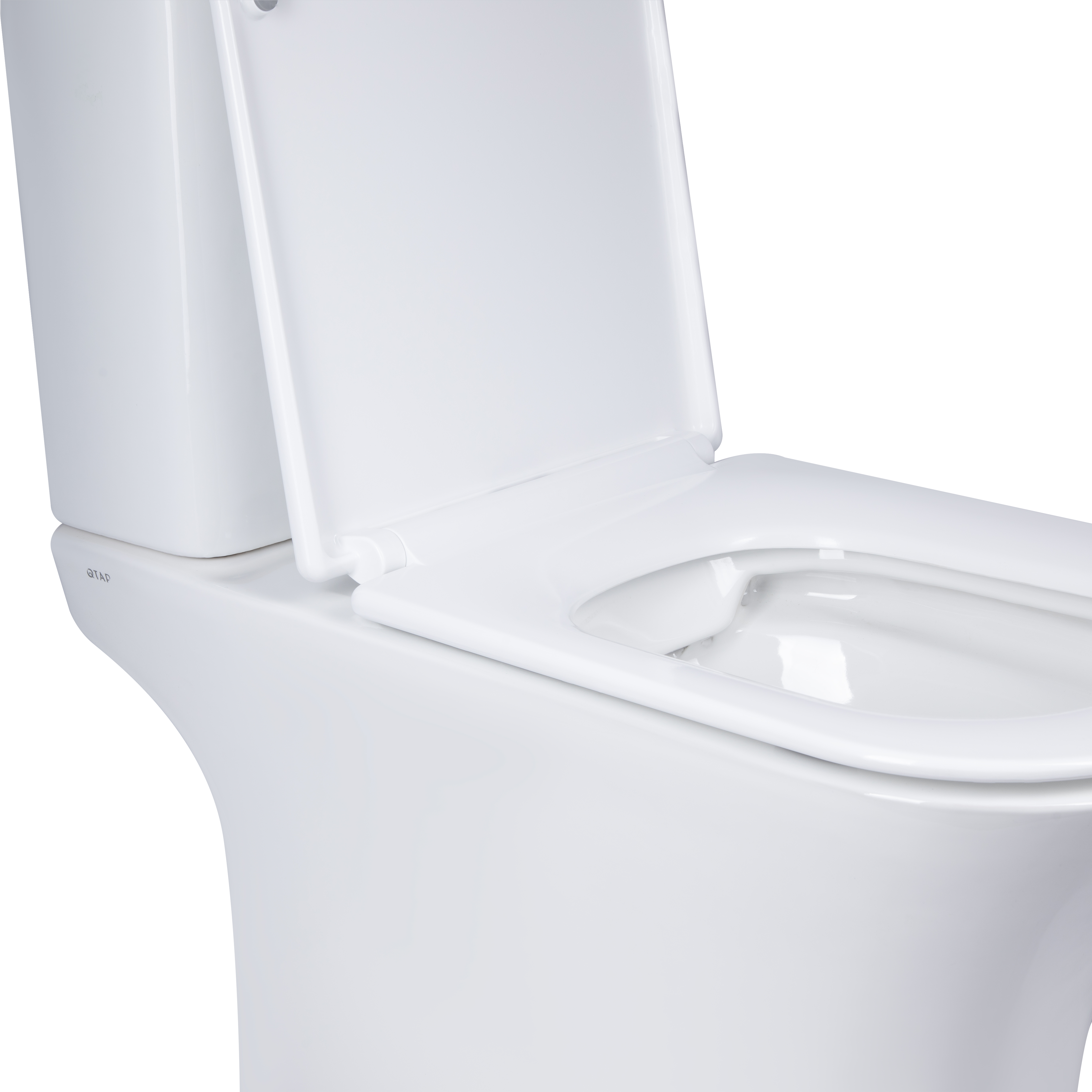 Унітаз-компакт Qtap Presto Quadro безободковий з сидінням Soft-close QT24221215AW 6