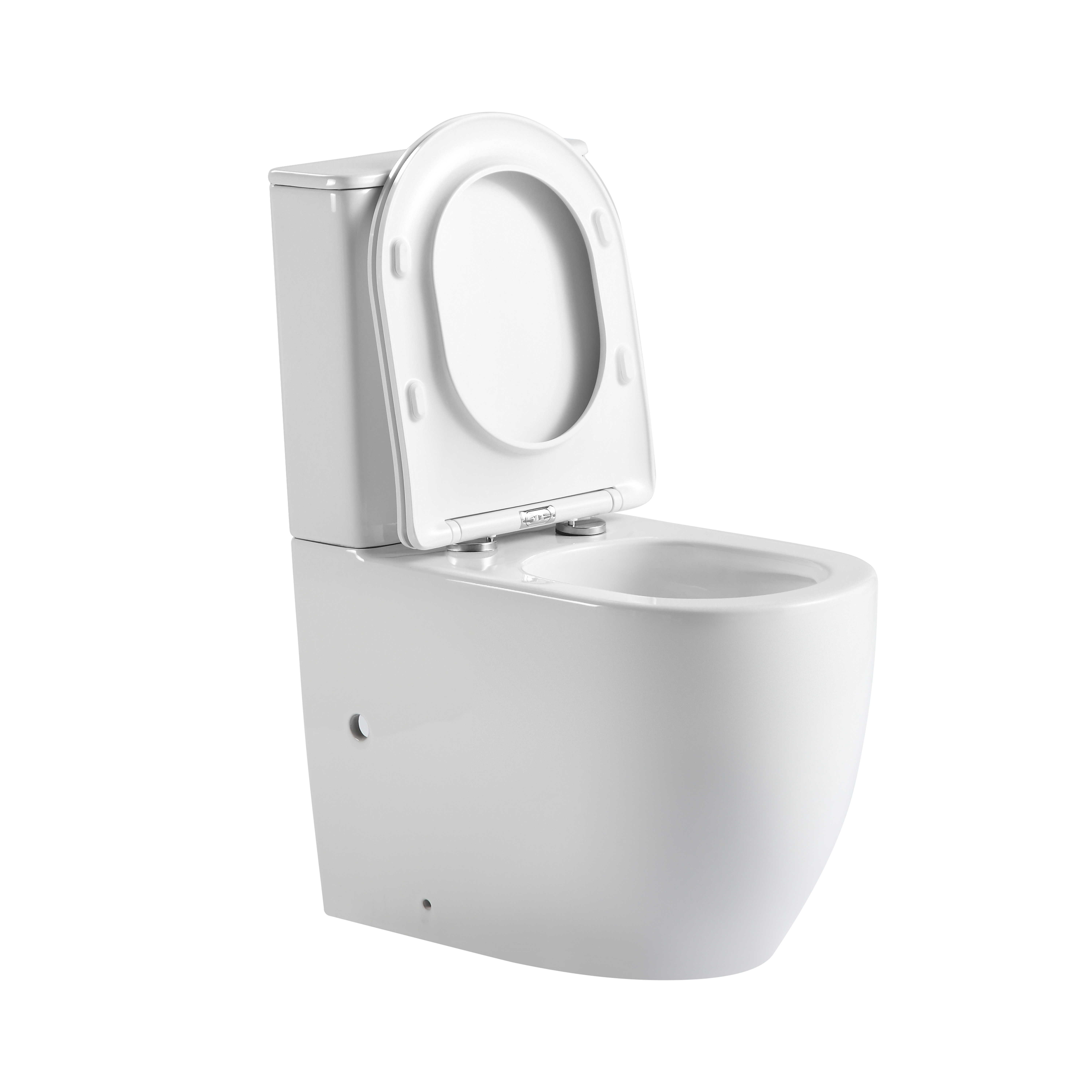 Унітаз підлоговий Qtap Robin New Ultra Quiet безобідковий з сидінням Soft-close WHITE QT13226083AW 4