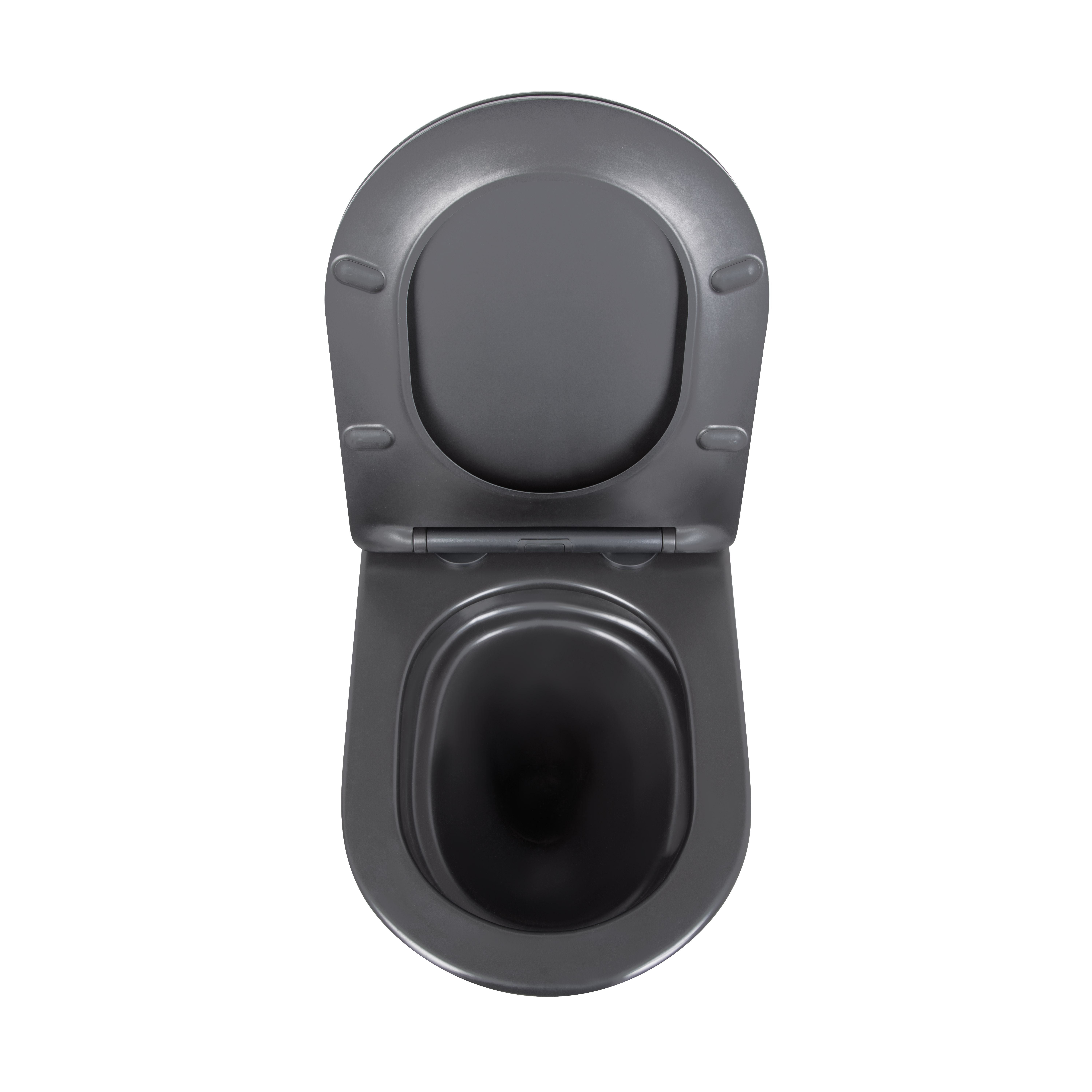 Унітаз підвісний Qtap Robin New Ultra Quiet безобідковий з сидінням Soft-close MATT BLACK QT13332381АSMB 5