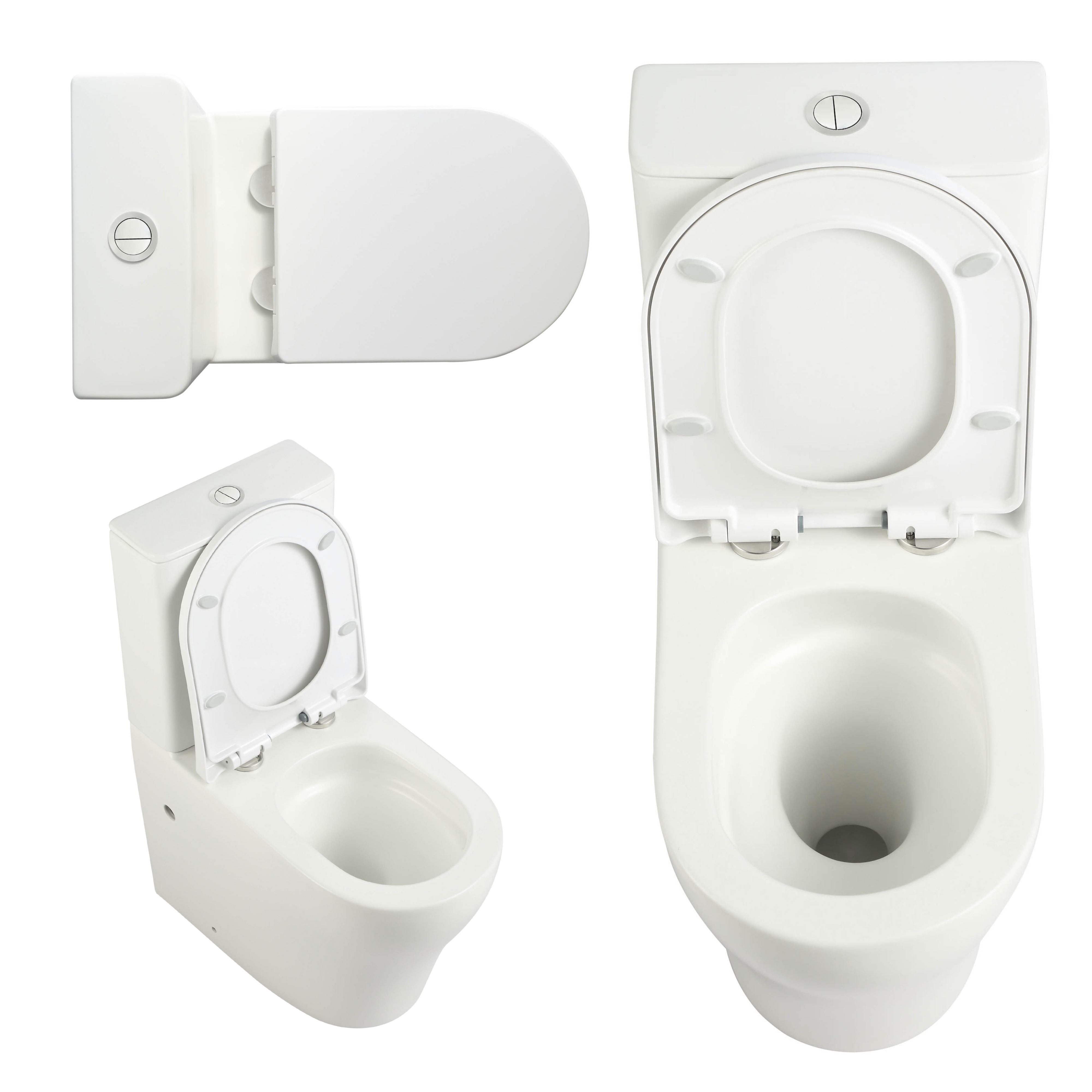 Унітаз підлоговий Qtap Virgo Ultra Quiet безобідковий з сидінням Soft-close WHITE QT18226092AW 6