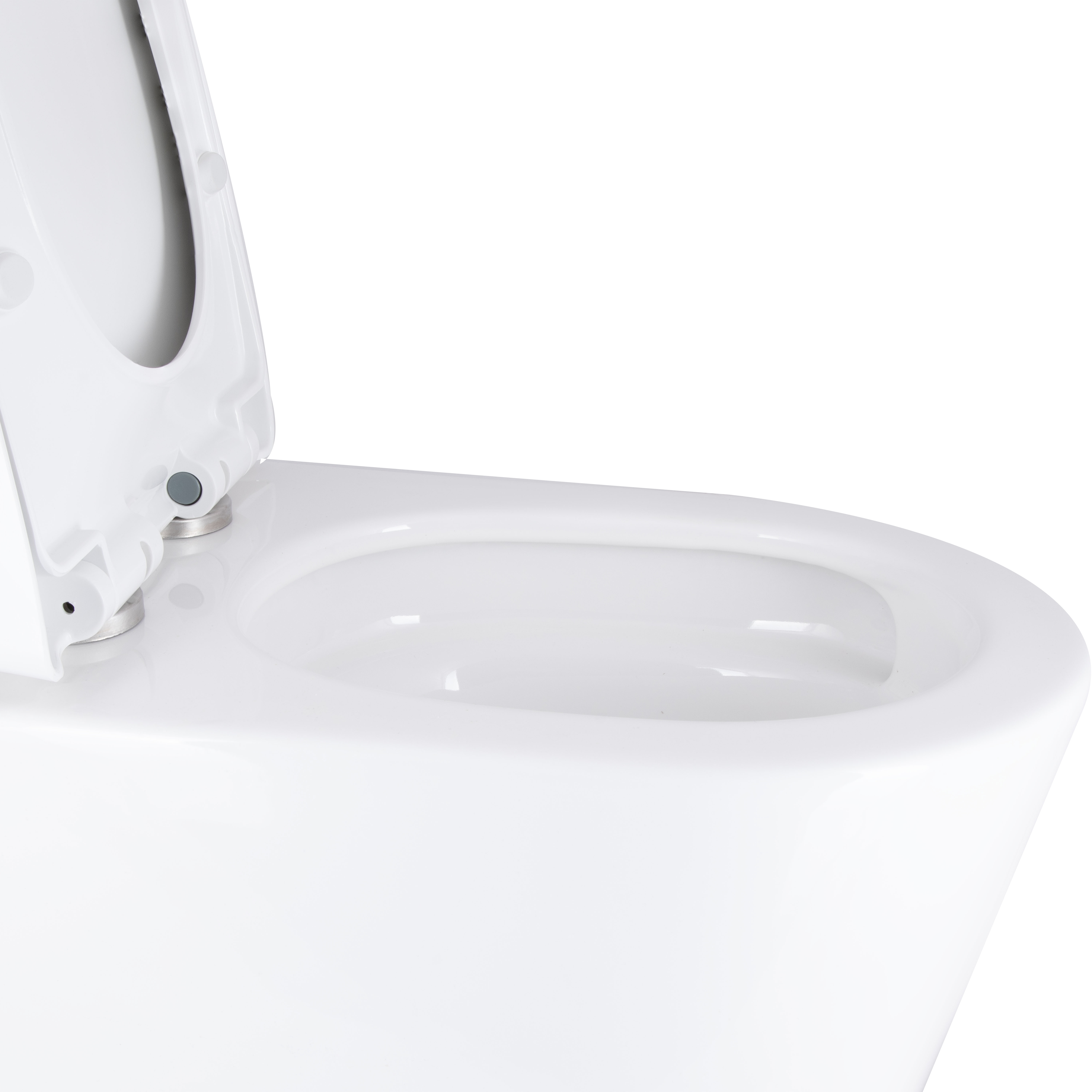 Унітаз-моноблок підлоговий Qtap Swan Ultra Quiet безобідковий з сидінням Soft-close WHITE QT16226080AW 4