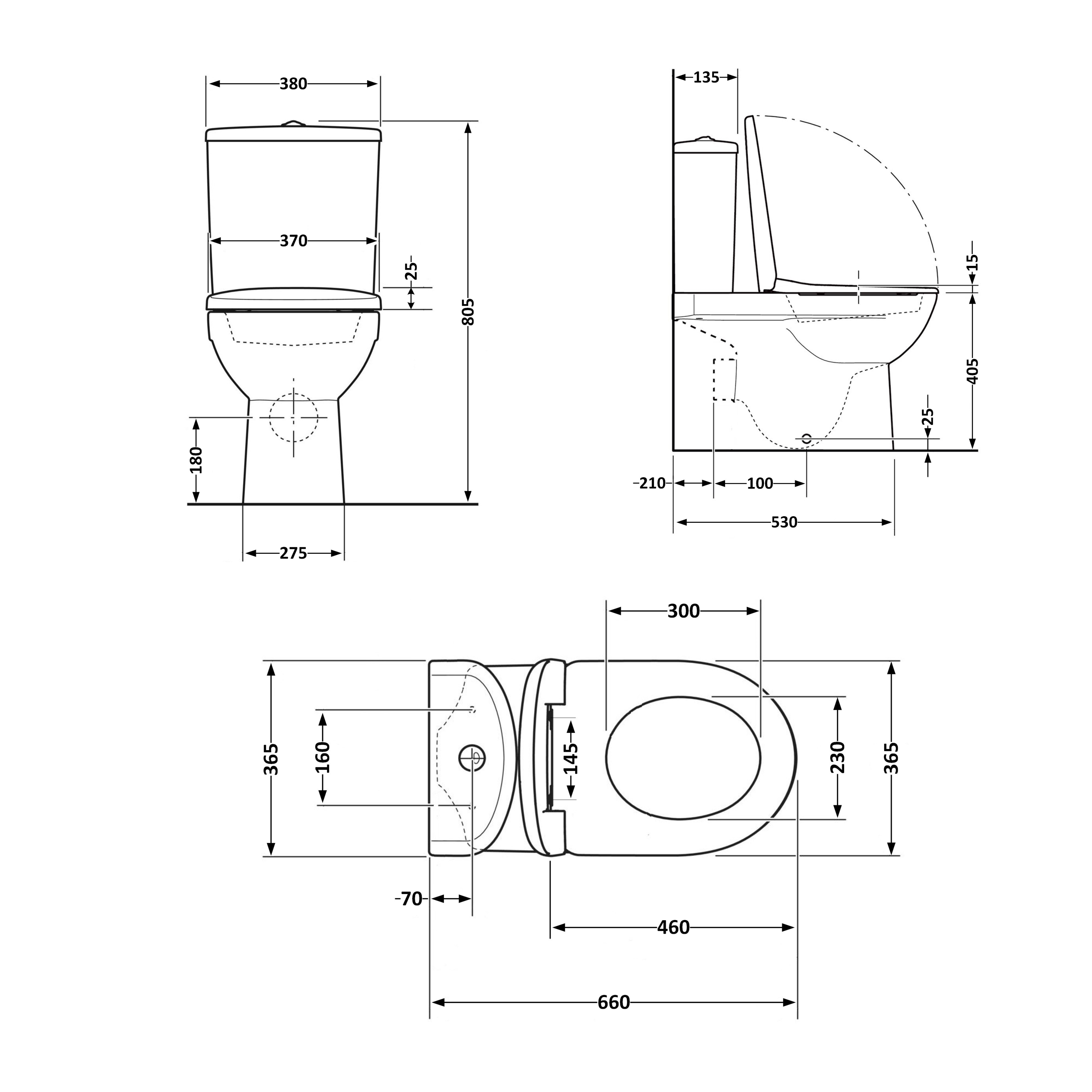 Унітаз підлоговий Qtap Vlasta Ultra Quiet безобідковий з сидінням Soft-close WHITE QT28228300W 1