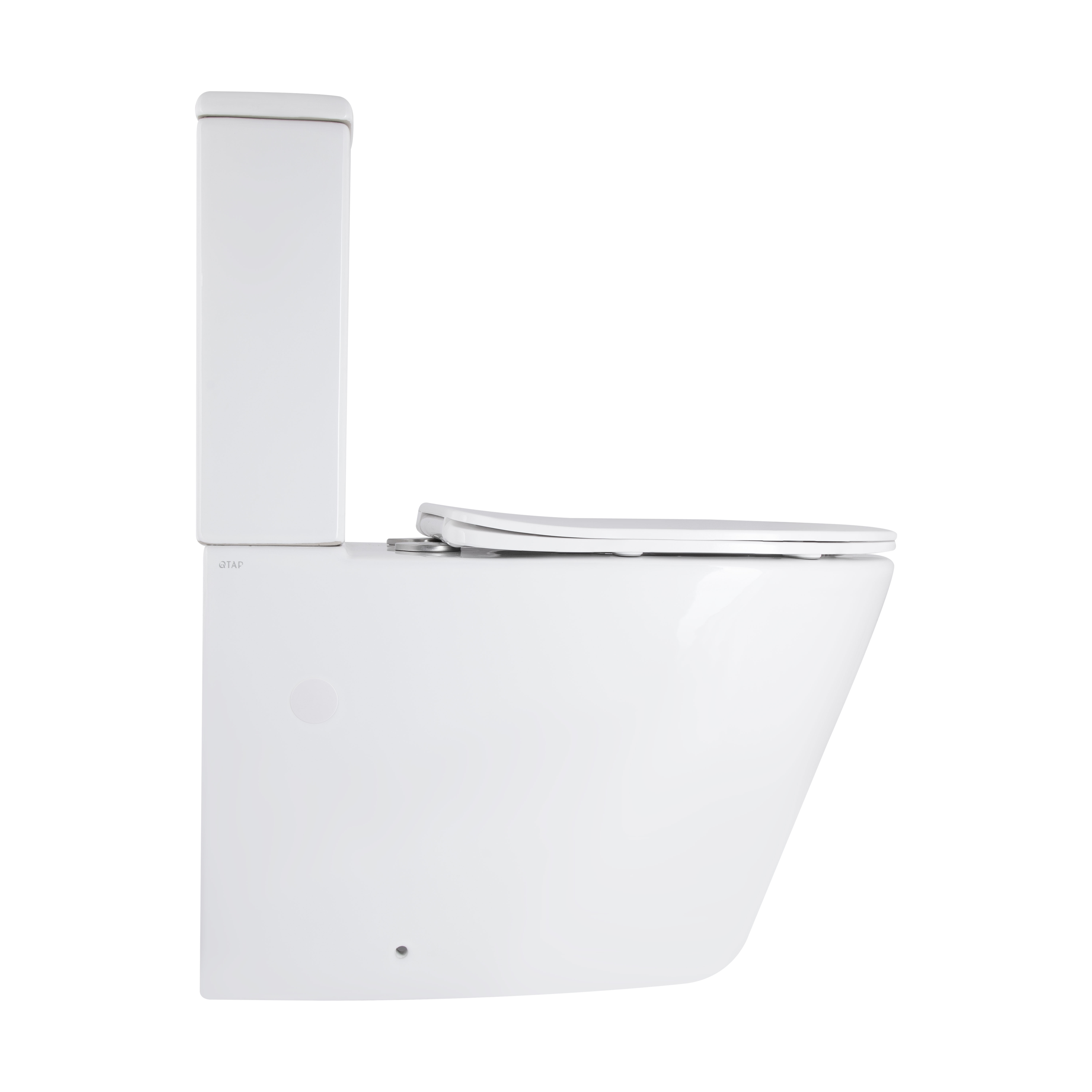 Унітаз підлоговий Qtap Vlasta Ultra Quiet безобідковий з сидінням Soft-close WHITE QT28228300W 3