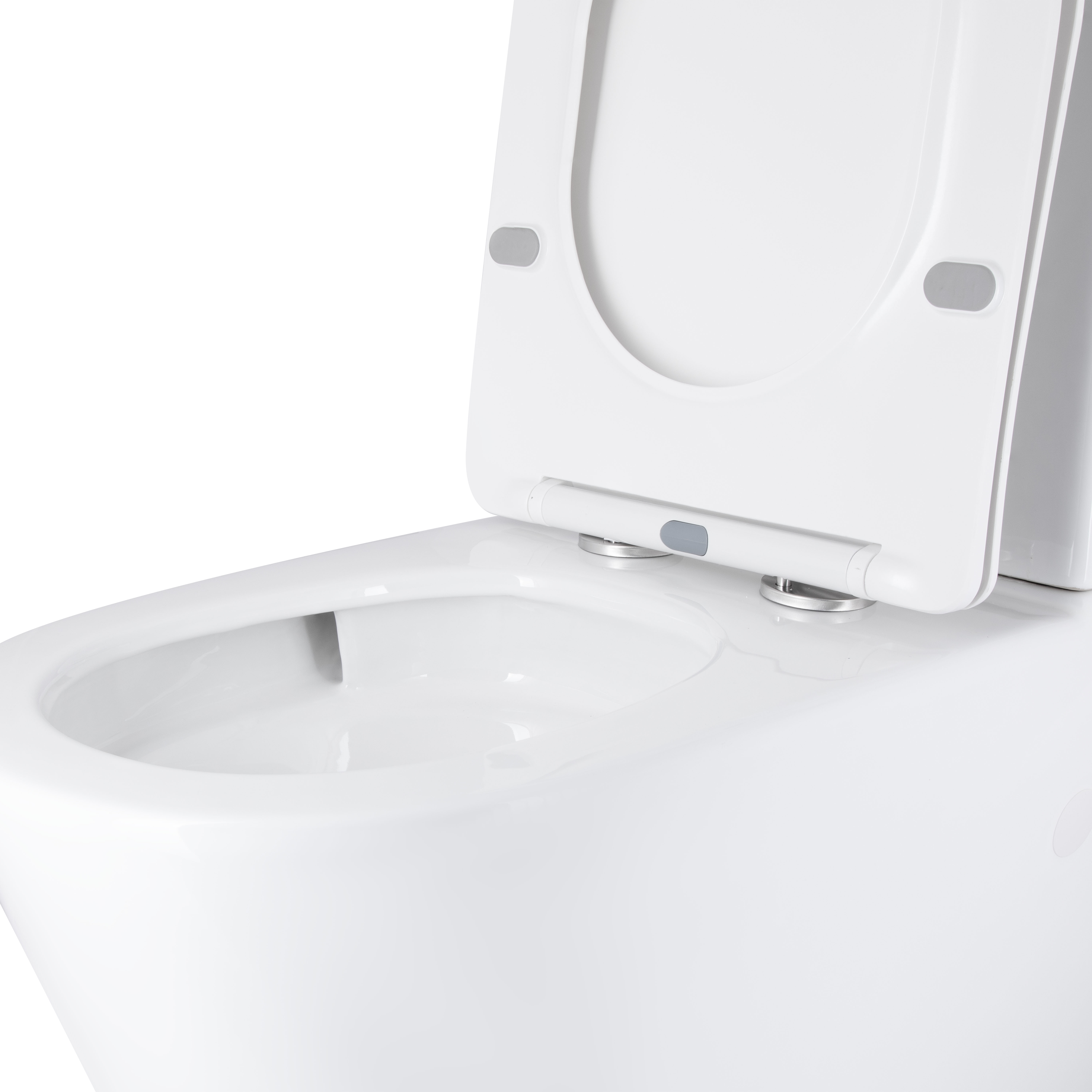 Унітаз підлоговий Qtap Vlasta Ultra Quiet безобідковий з сидінням Soft-close WHITE QT28228300W 4