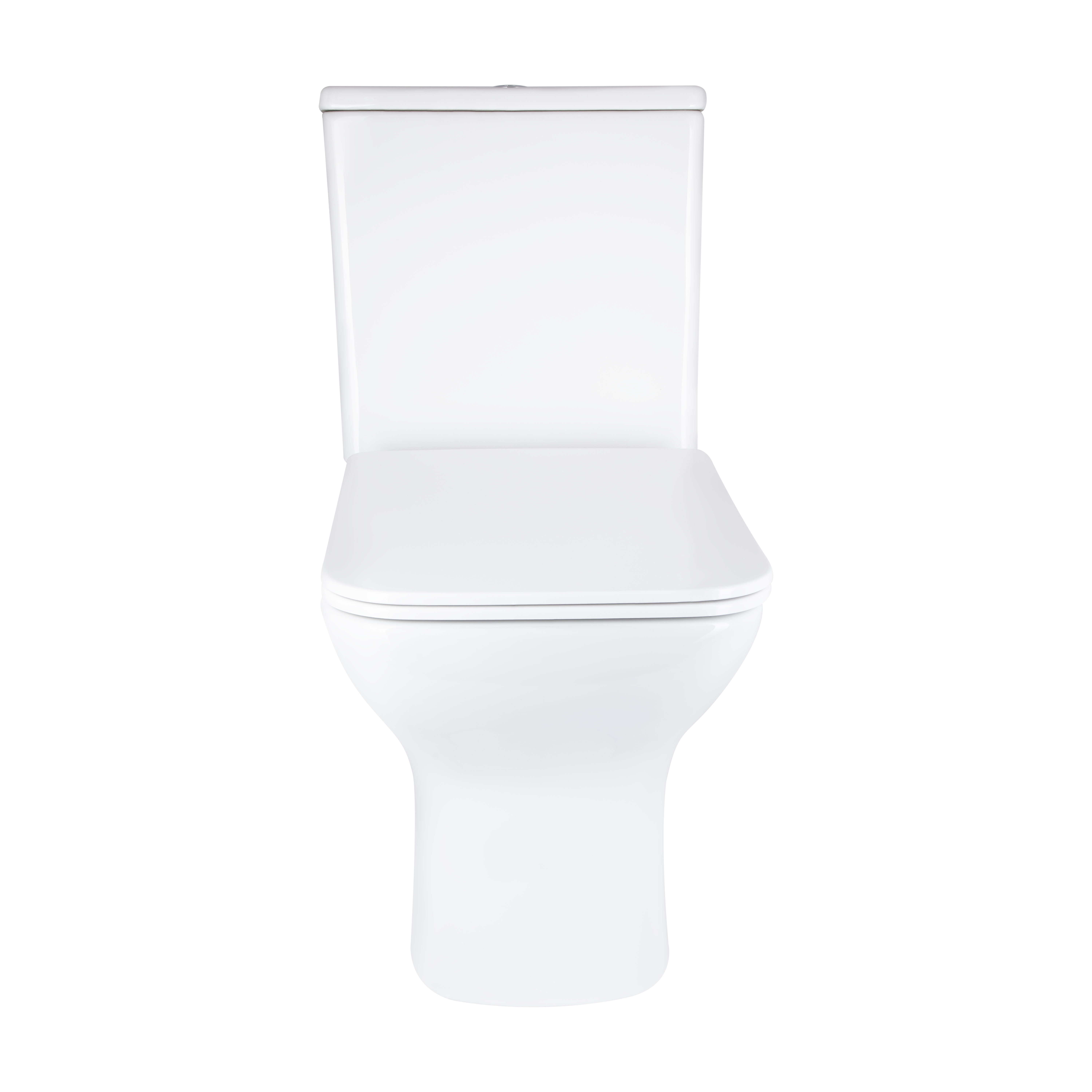 Унітаз підлоговий Qtap Aries Rimless безобідковий з сидінням Soft-close WHITE QT03228302W 2