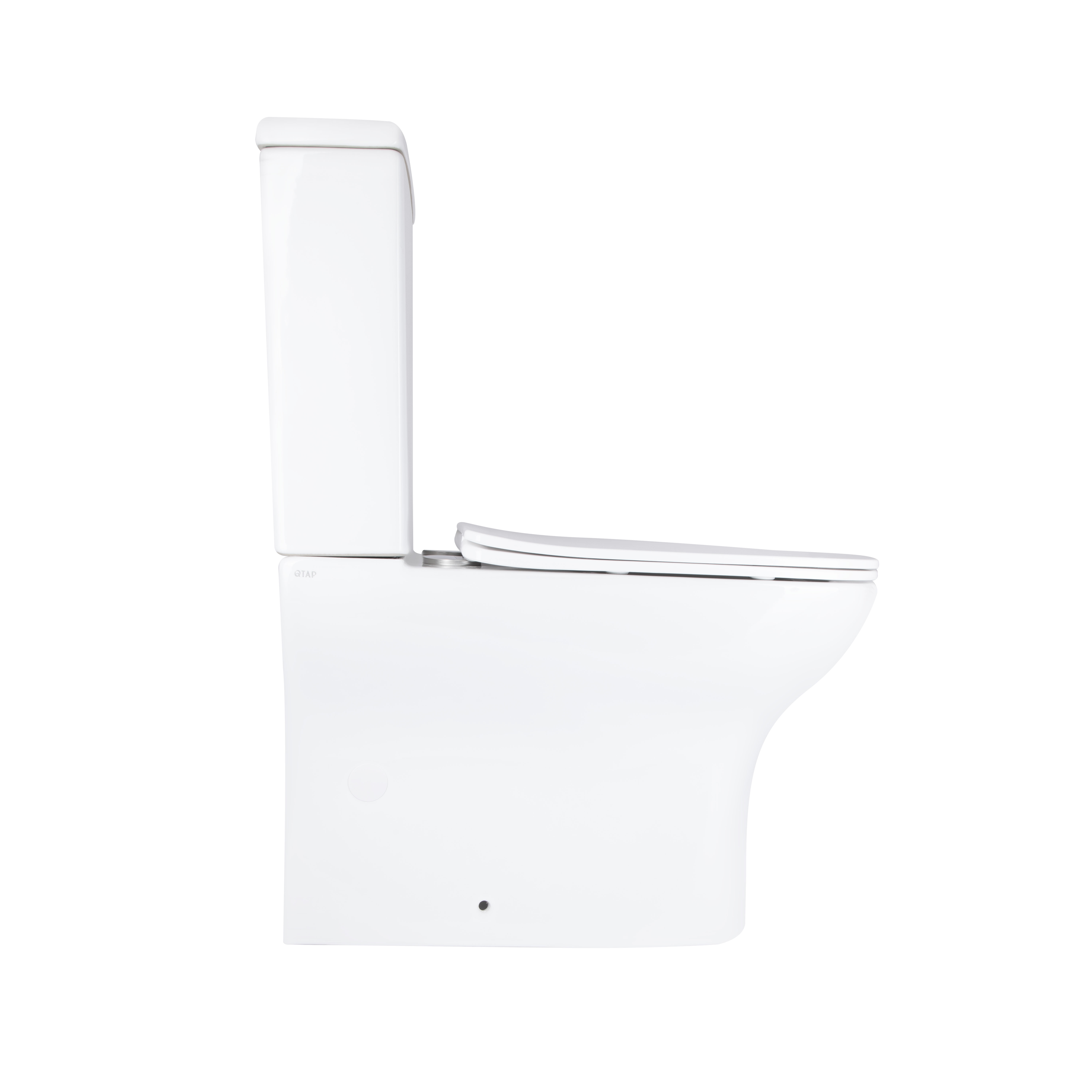 Унітаз підлоговий Qtap Aries Rimless безобідковий з сидінням Soft-close WHITE QT03228302W 3