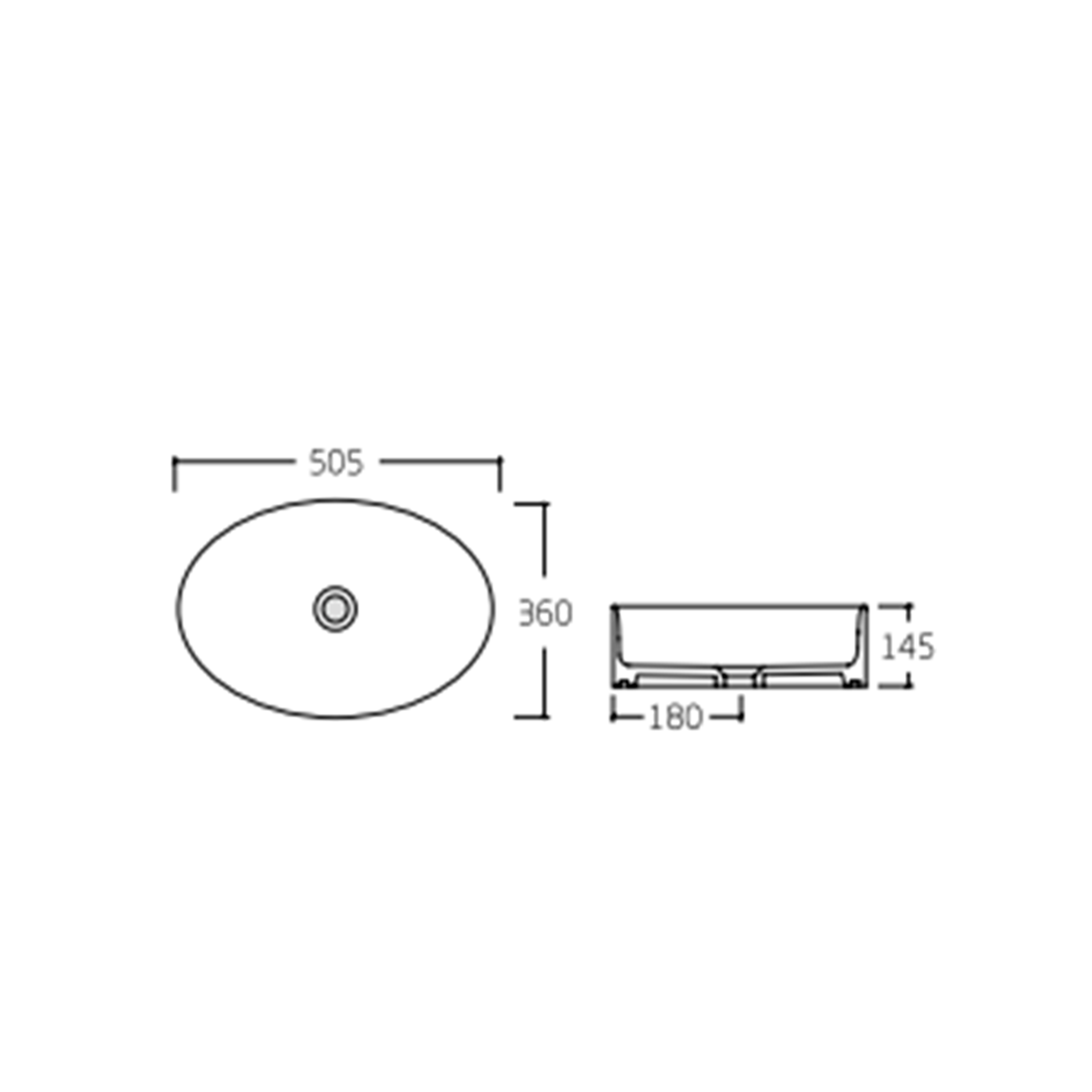 Раковина-чаша Qtap Kolibri 505x360x145 White QT10116065W 1