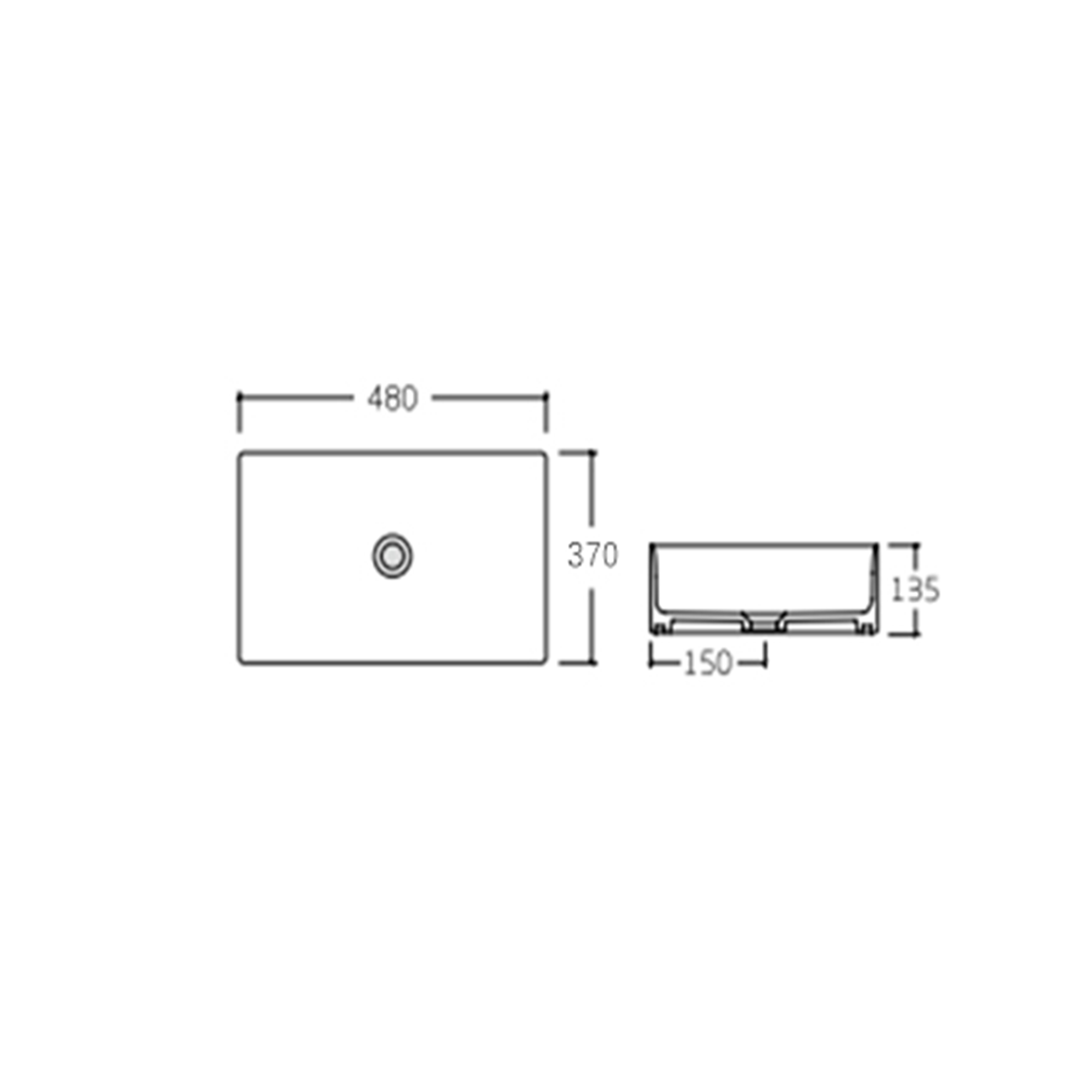 Раковина-чаша Qtap Tern 480х370х135 White QT17116069W 1