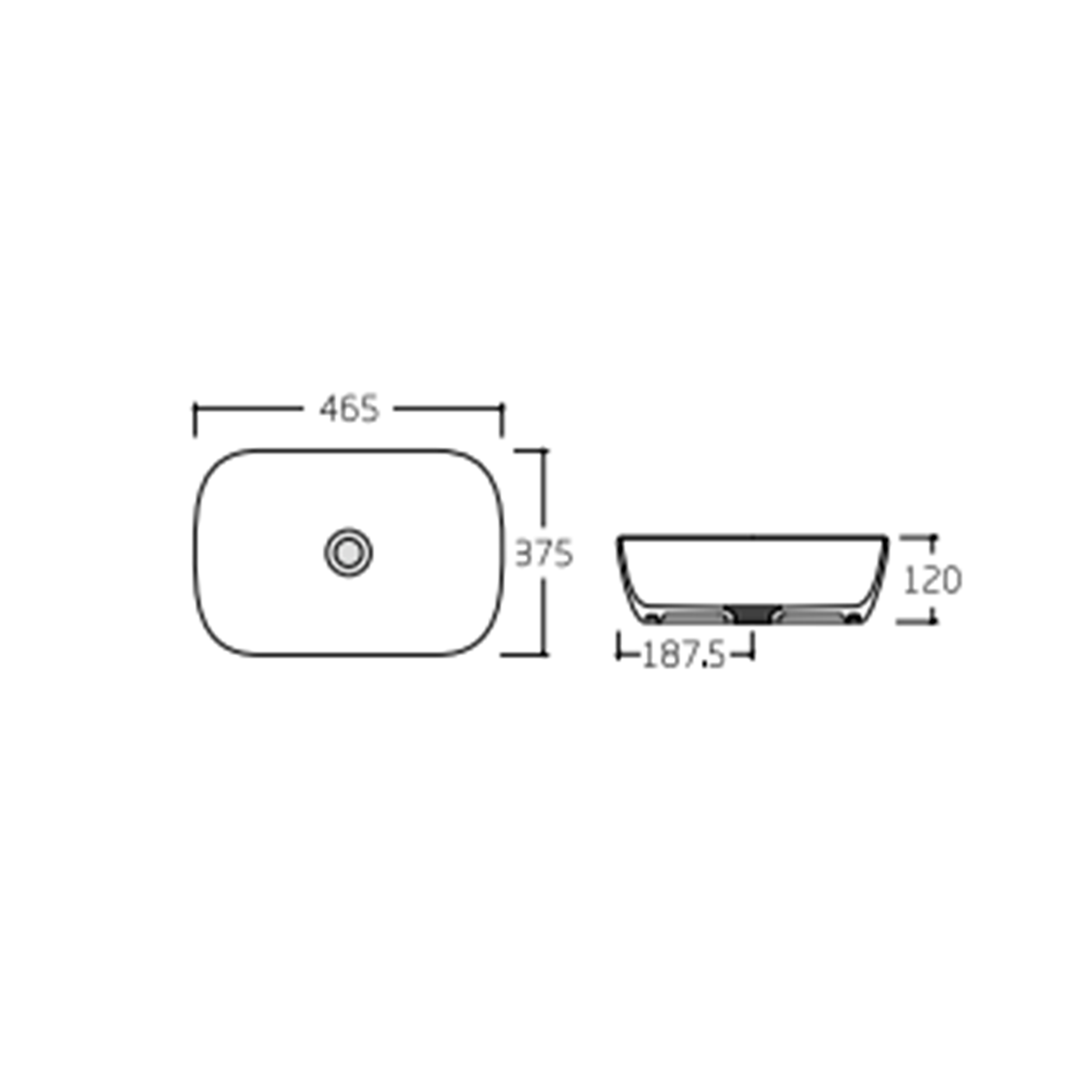 Раковина-чаша Qtap Aquarius 465x375x120 White QT21116302W 1