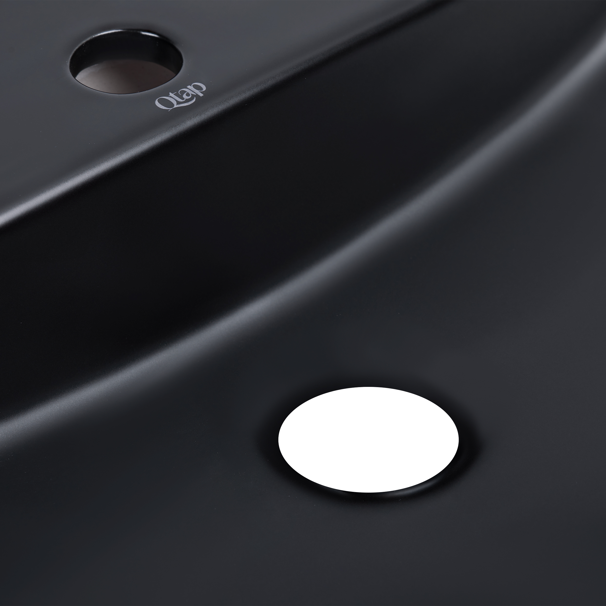 Раковина-чаша Qtap Scorpio 500х385х120 Matt black QT146533MB 4
