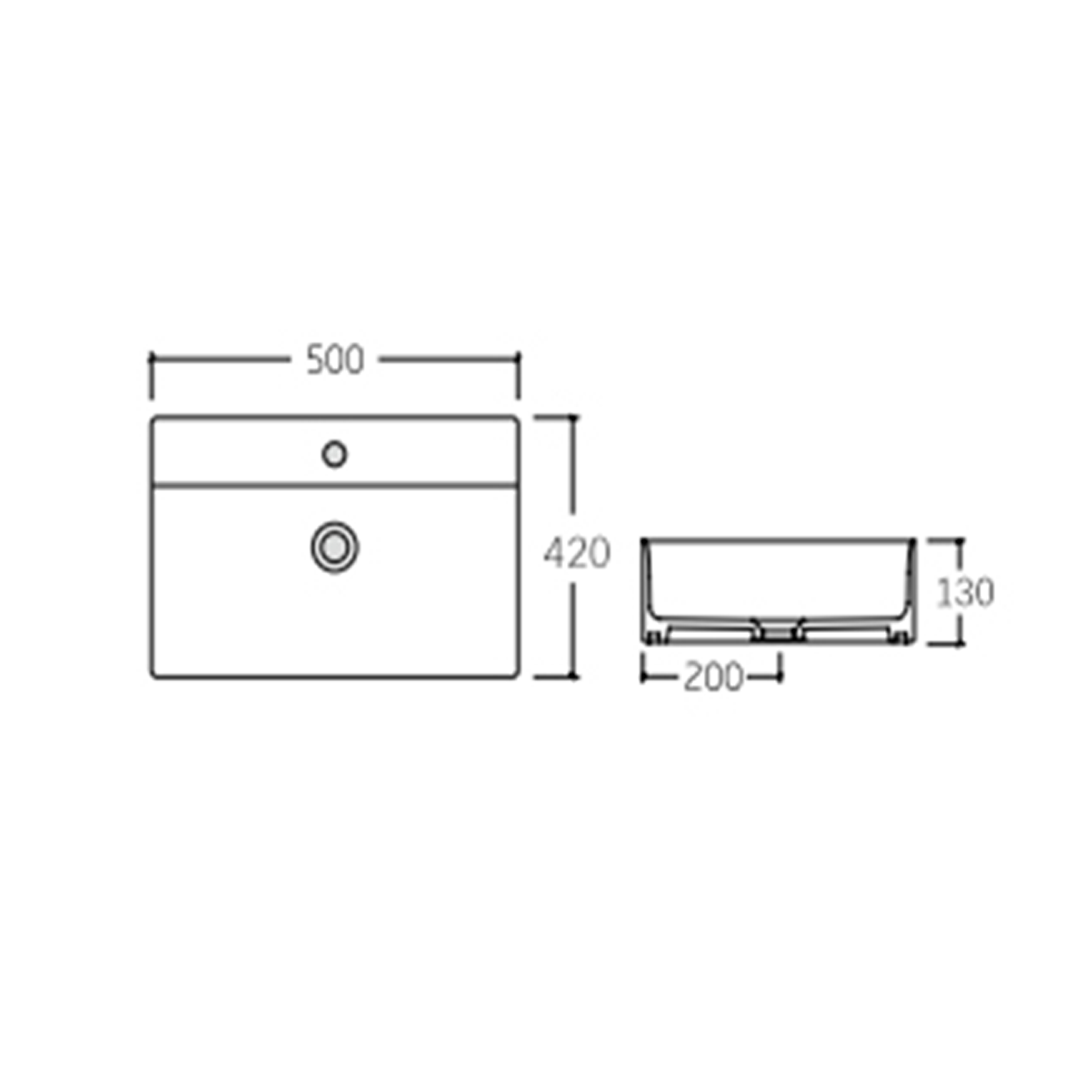 Раковина Qtap Nando LT 500х420х130 White QT12116146AW 1