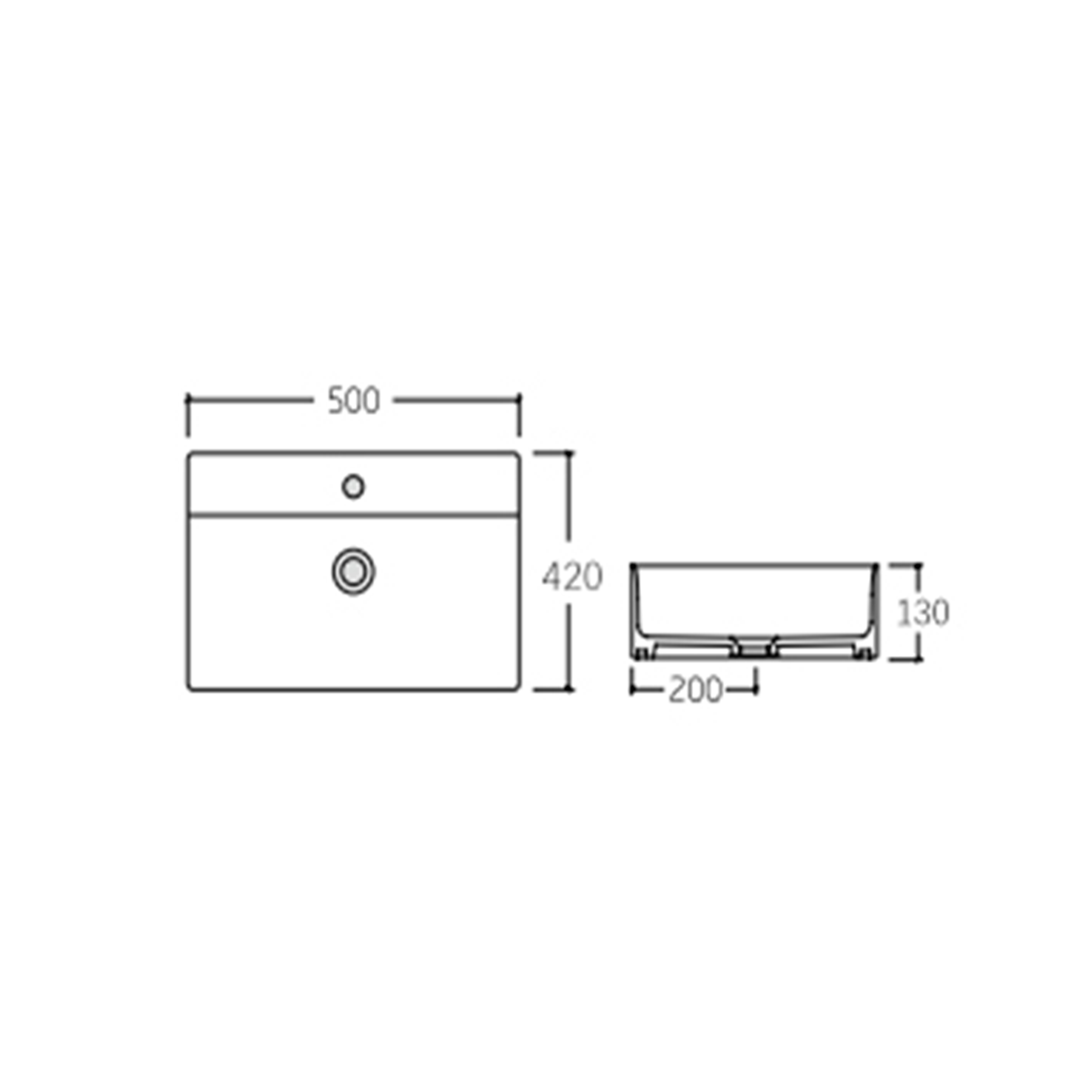 Раковина Qtap Nando LT 500х420х130 Matt black QT12116146AMB 1