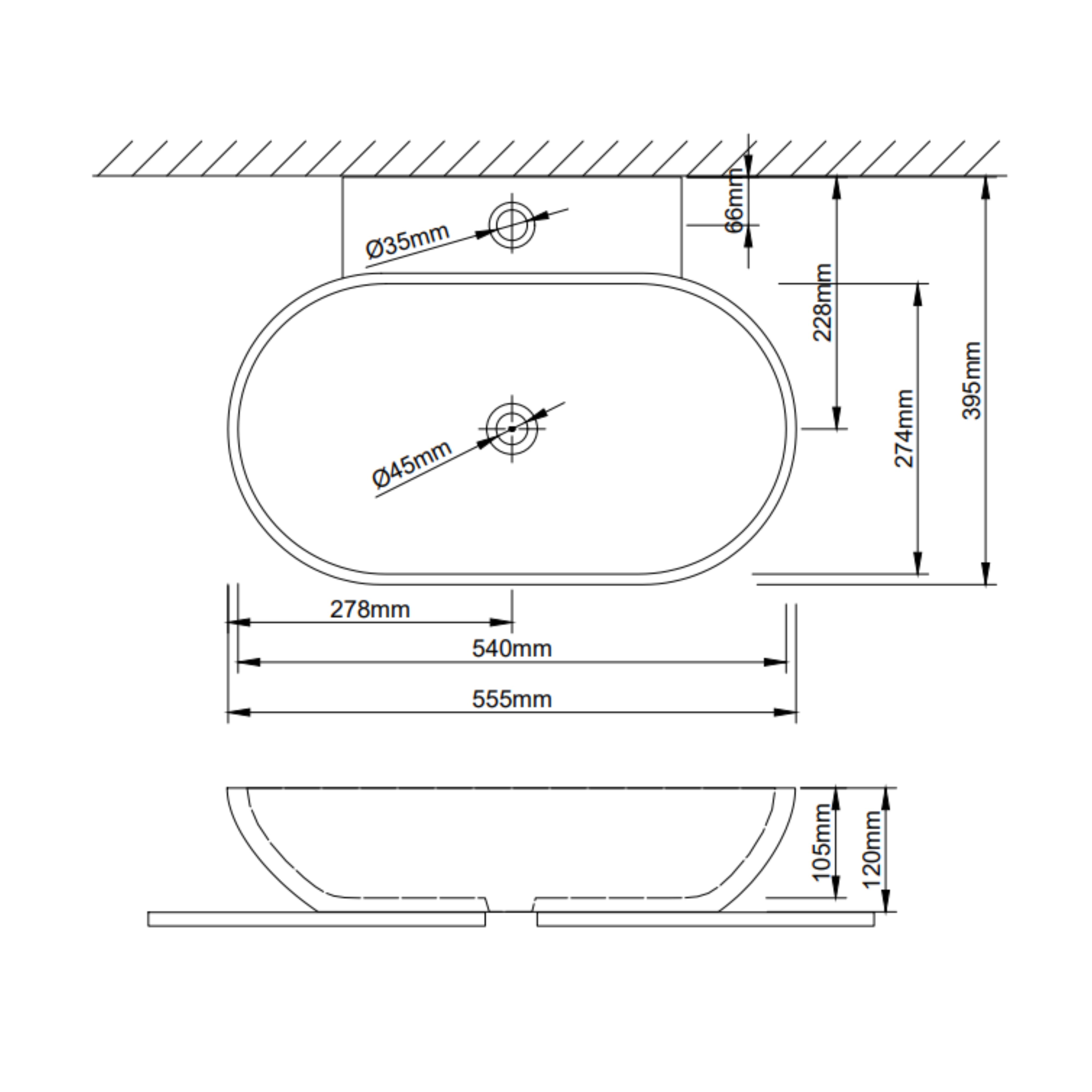 Раковина Qtap Cardinal 565х400х130 White QT0411K177WN 1