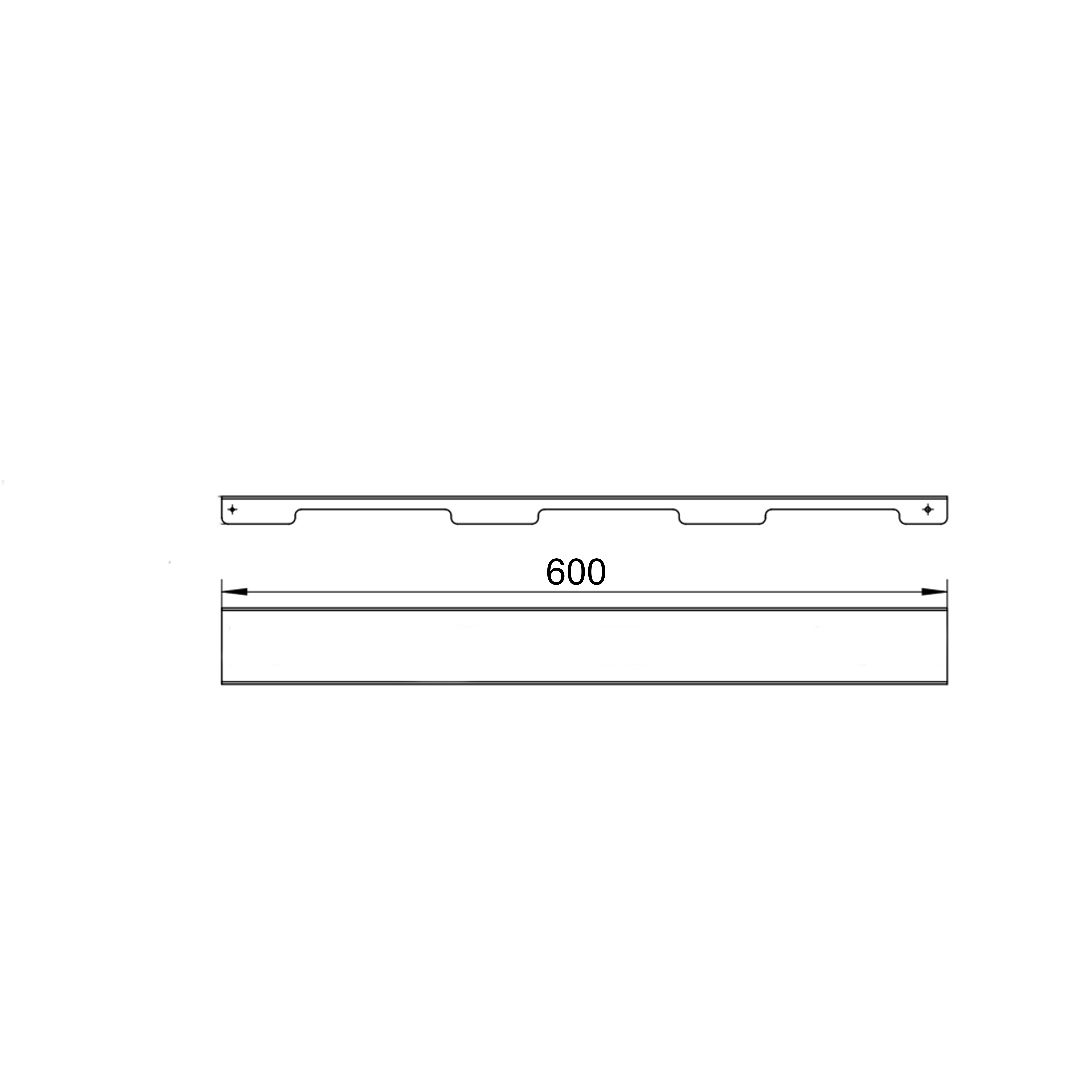 Решітка для лінійного трапу SUS304 Grate FA600 (NKS) Qtap 1