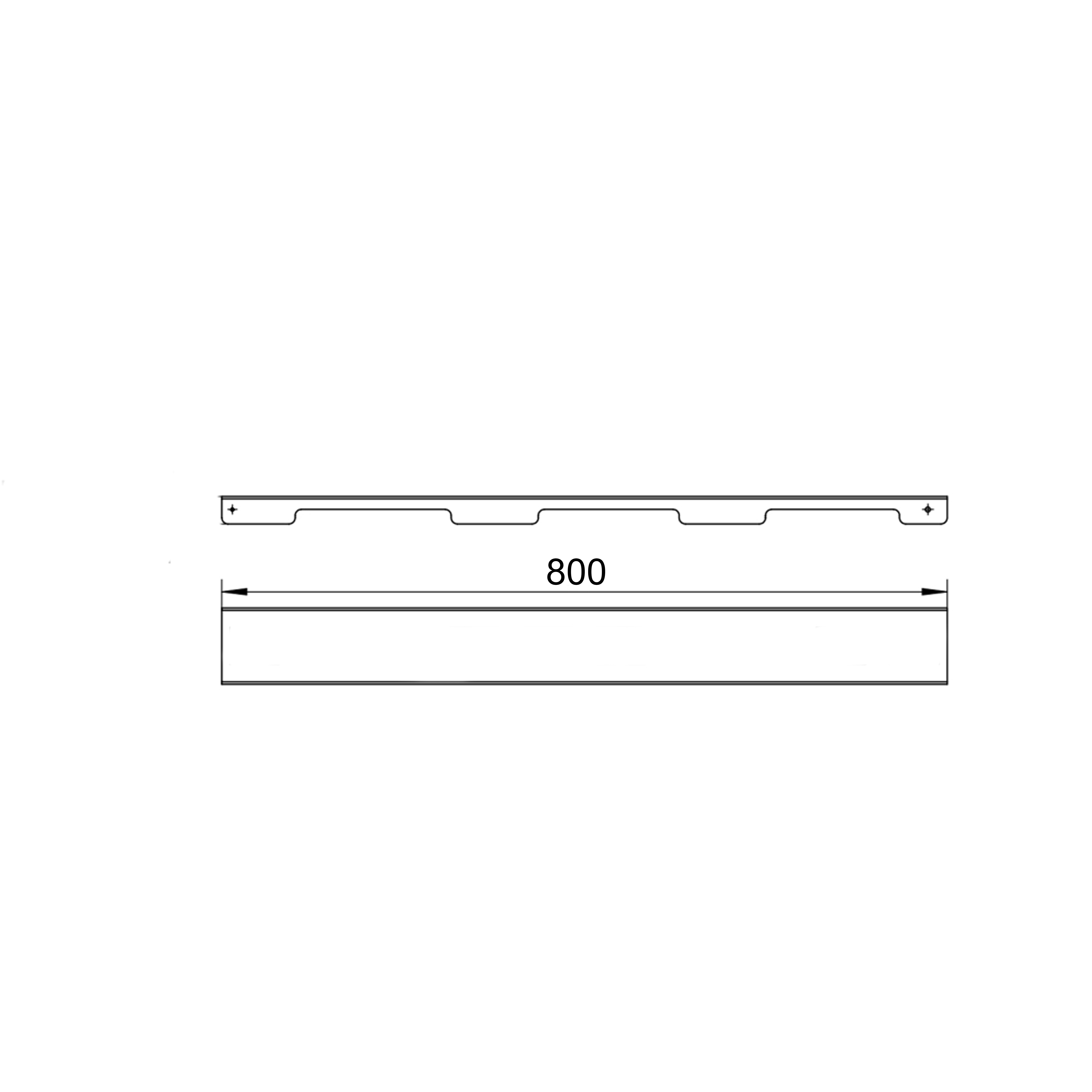 Решітка для лінійного трапу SUS304 Grate FA800 (NKS) Qtap 1