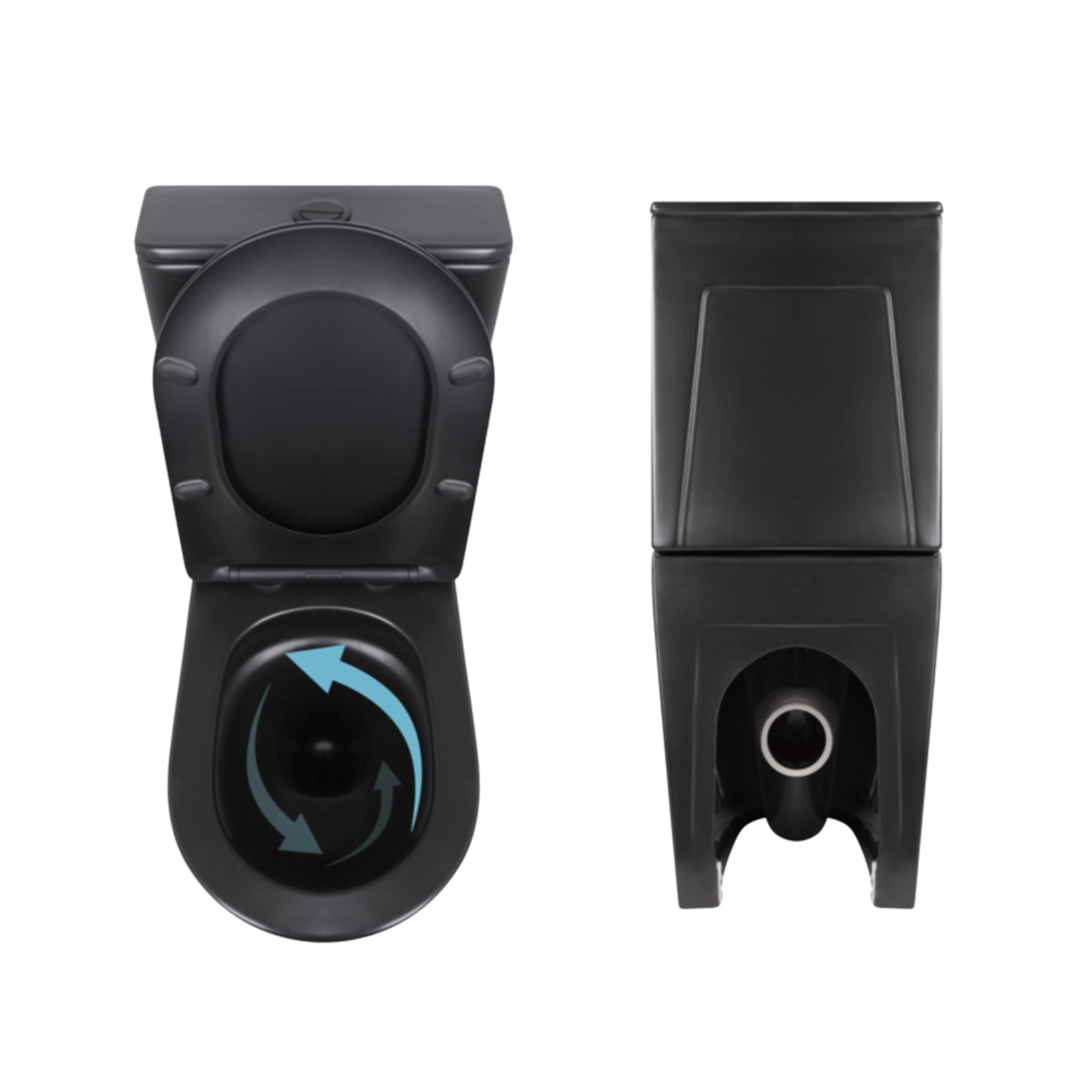 Акційний набір: Унітаз напольний Robin Ultra Quiet QT13226083AMB 660x360x855 Black + Біде напольне Robin QT13442141CMB 565x360x405 Black 4